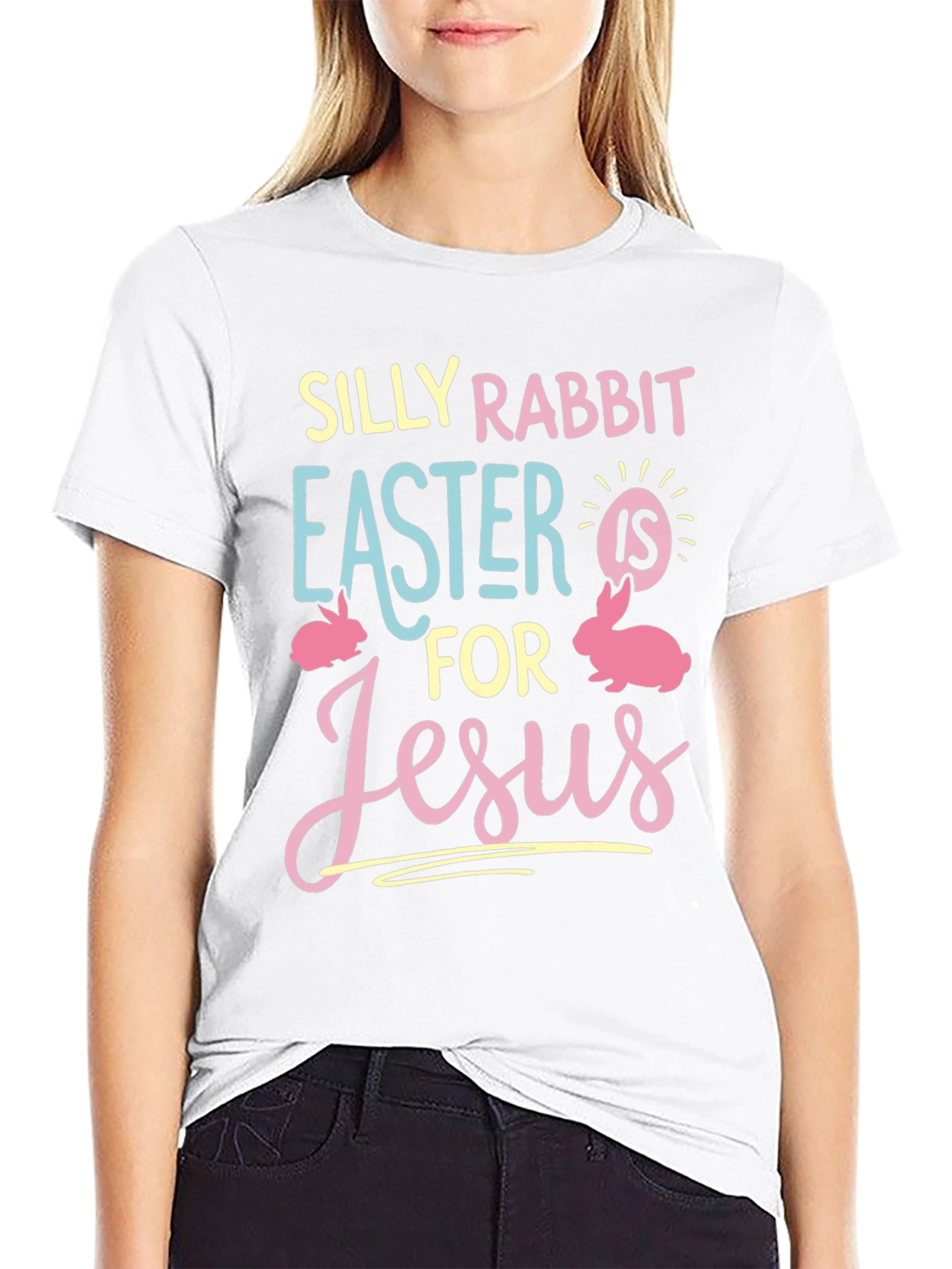 Silly Rabbit Easter Jesus Graphic T-Shirt