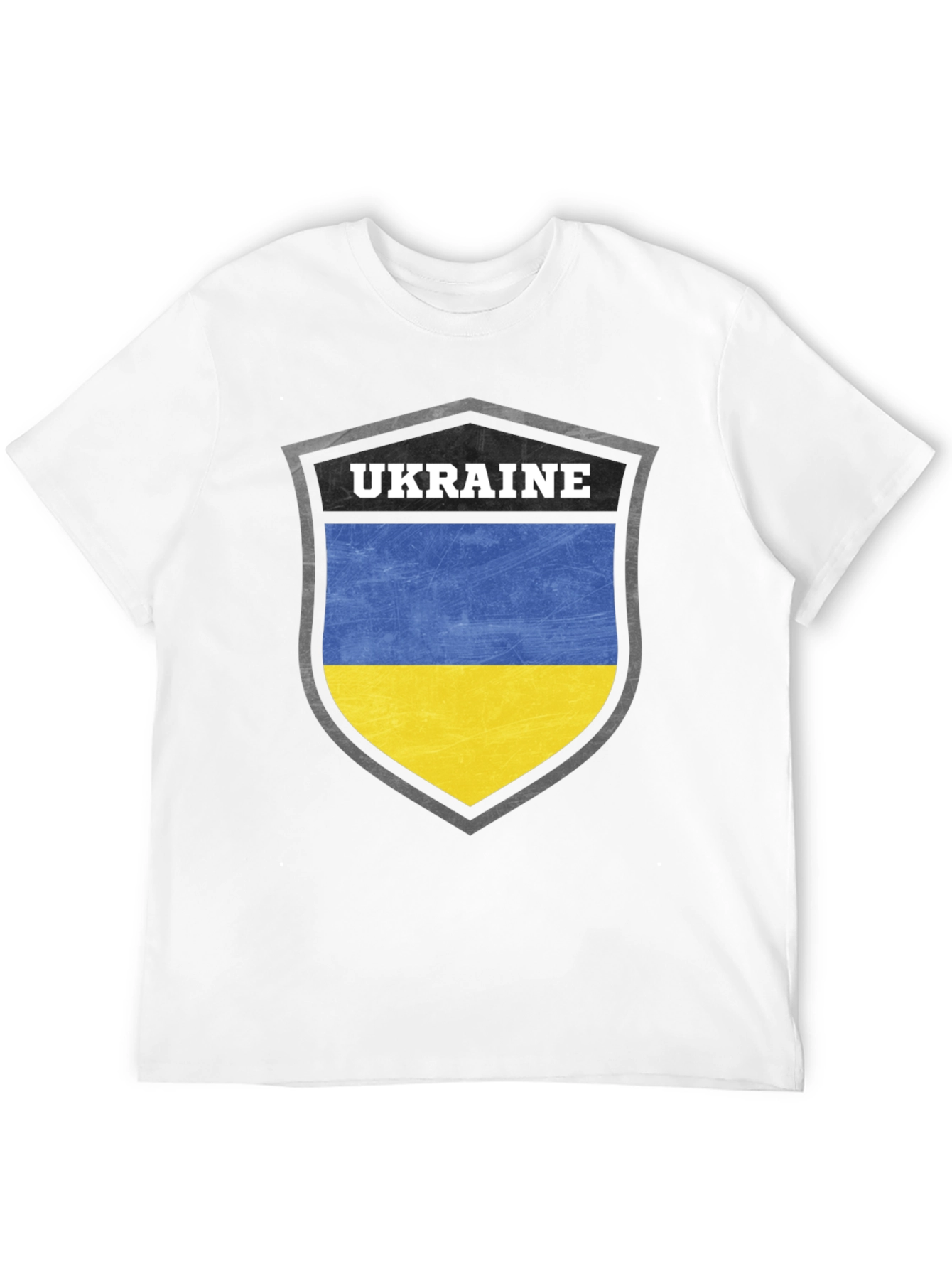 Ukraine Flag Shield T-Shirt