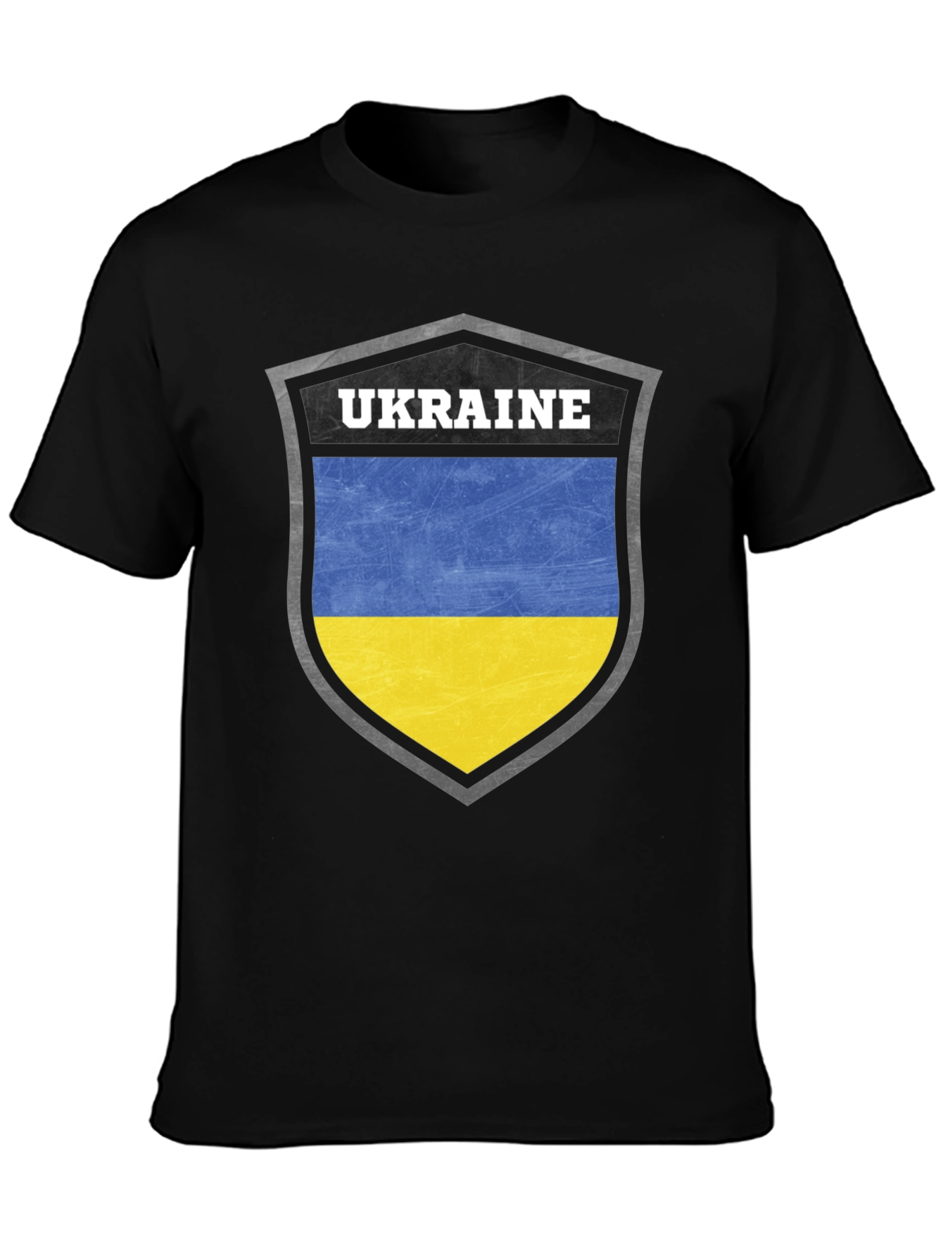 Ukraine Flag Shield T-Shirt