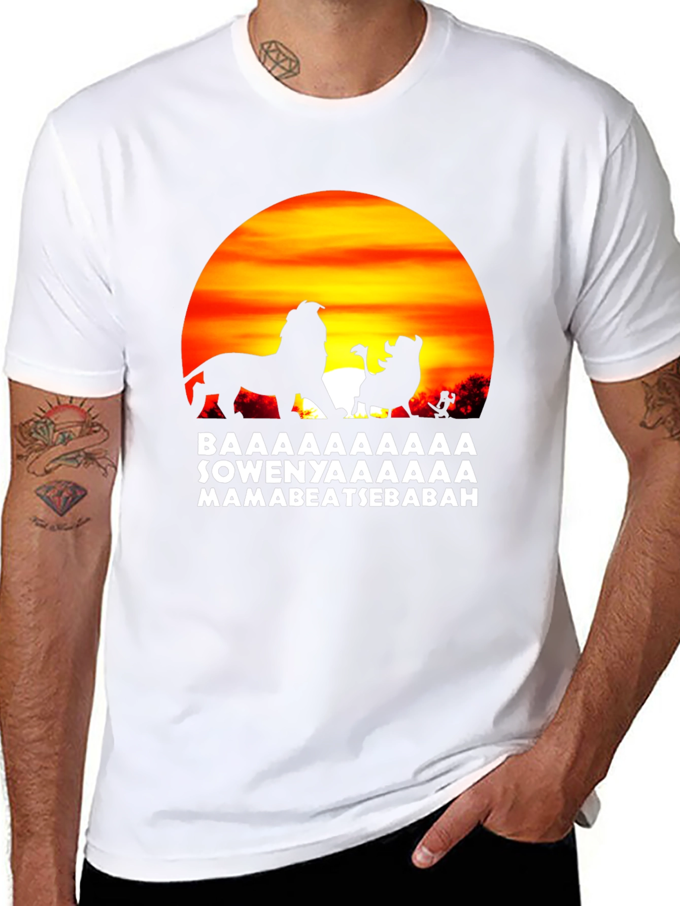 Lion King Hakuna Matata Mens Black T-Shirt