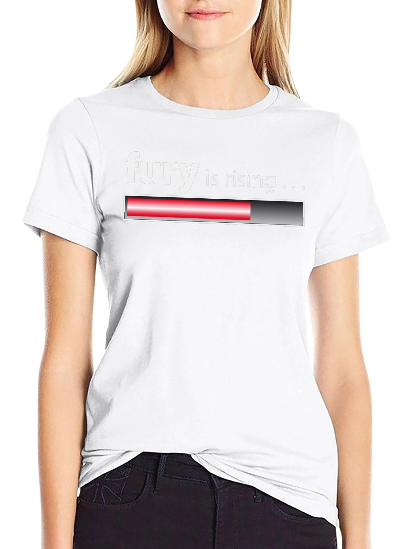 Fury is Rising Loading Bar Black T-Shirt