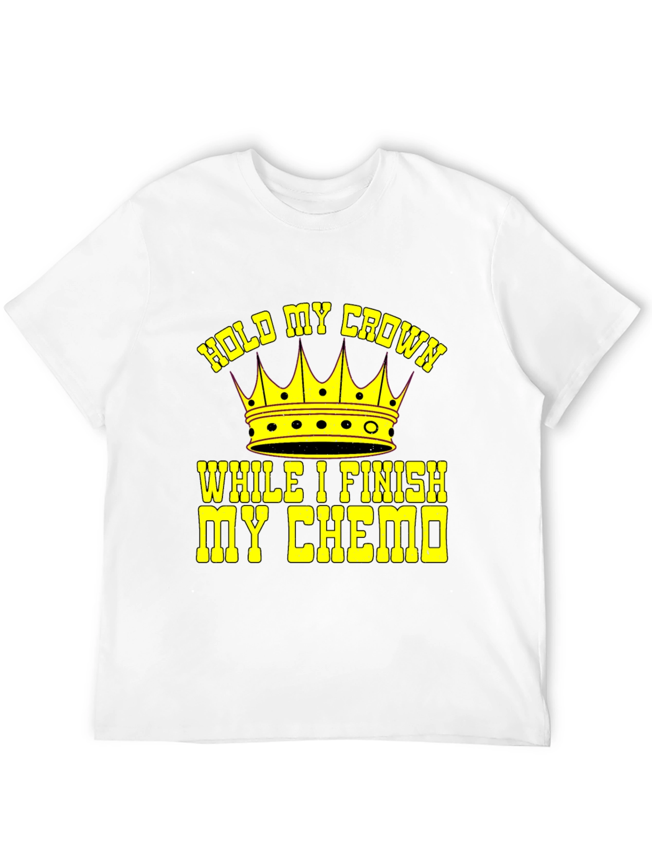 Hold My Crown Chemo Warrior Black Graphic T-Shirt