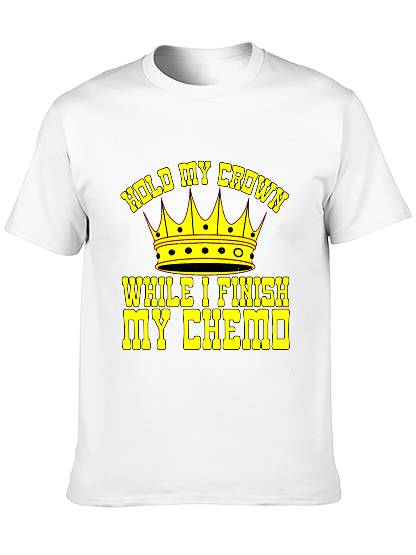 Hold My Crown Chemo Warrior Black Graphic T-Shirt