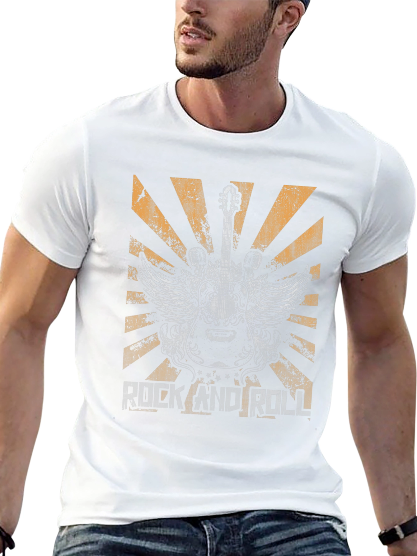 Rock and Roll Guitar Graphic Tee