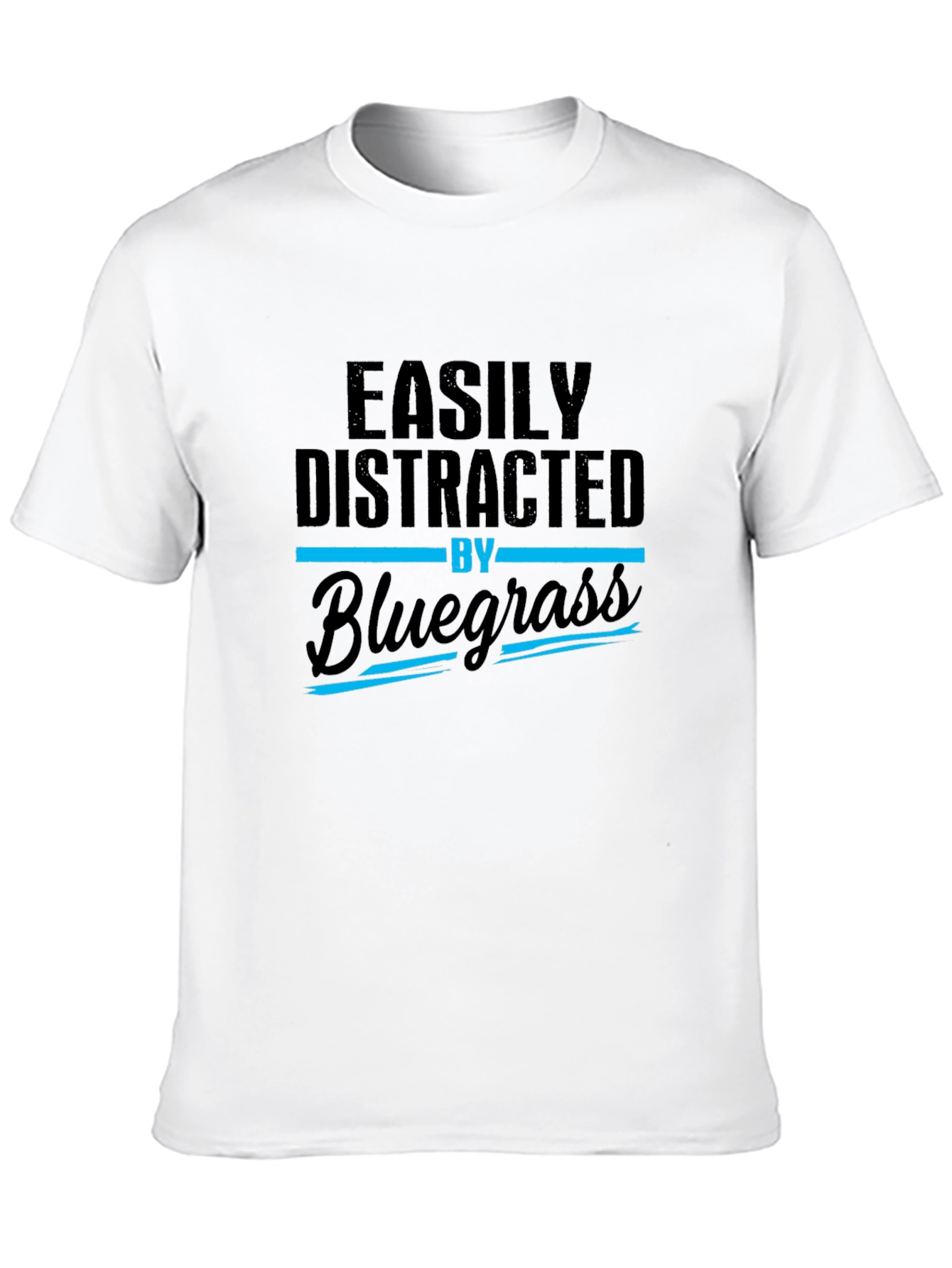 Easily Distracted By Bluegrass Black T-Shirt