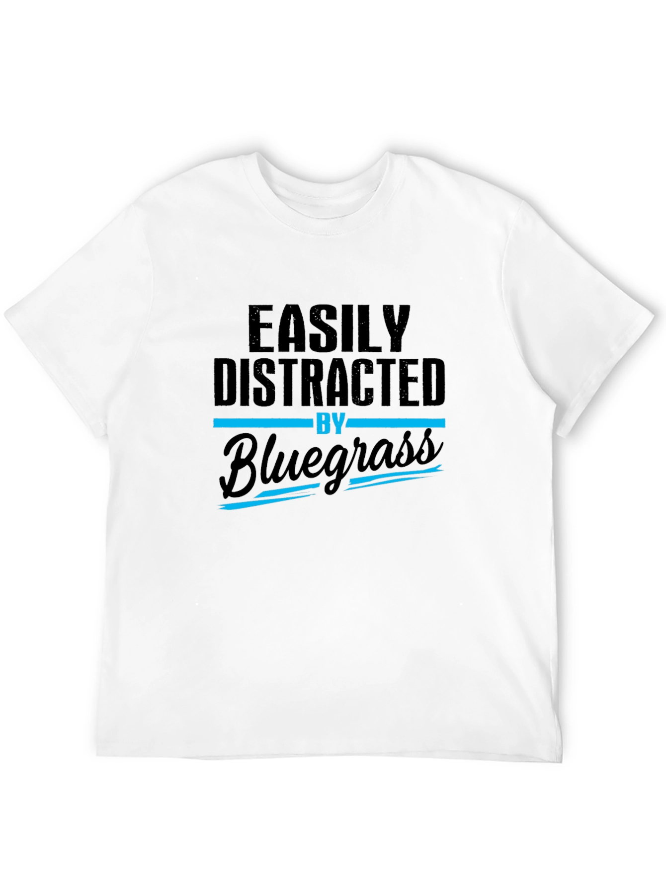 Easily Distracted By Bluegrass Black T-Shirt