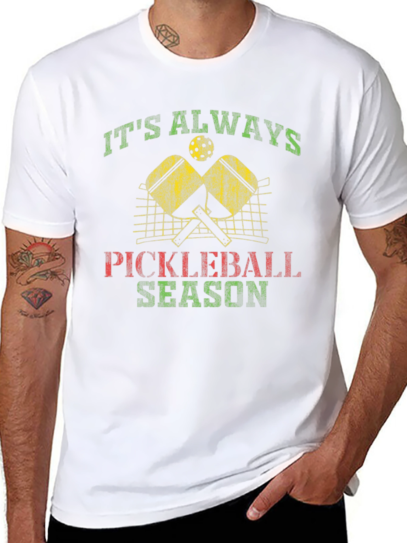 Its Always Pickleball Season Black T-Shirt