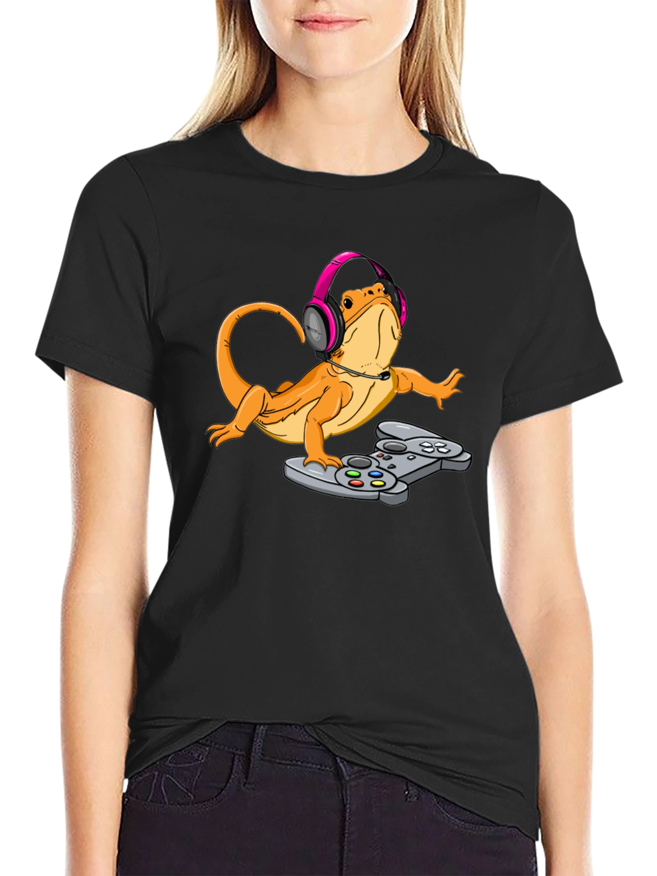 Gamer Lizard Graphic Tee