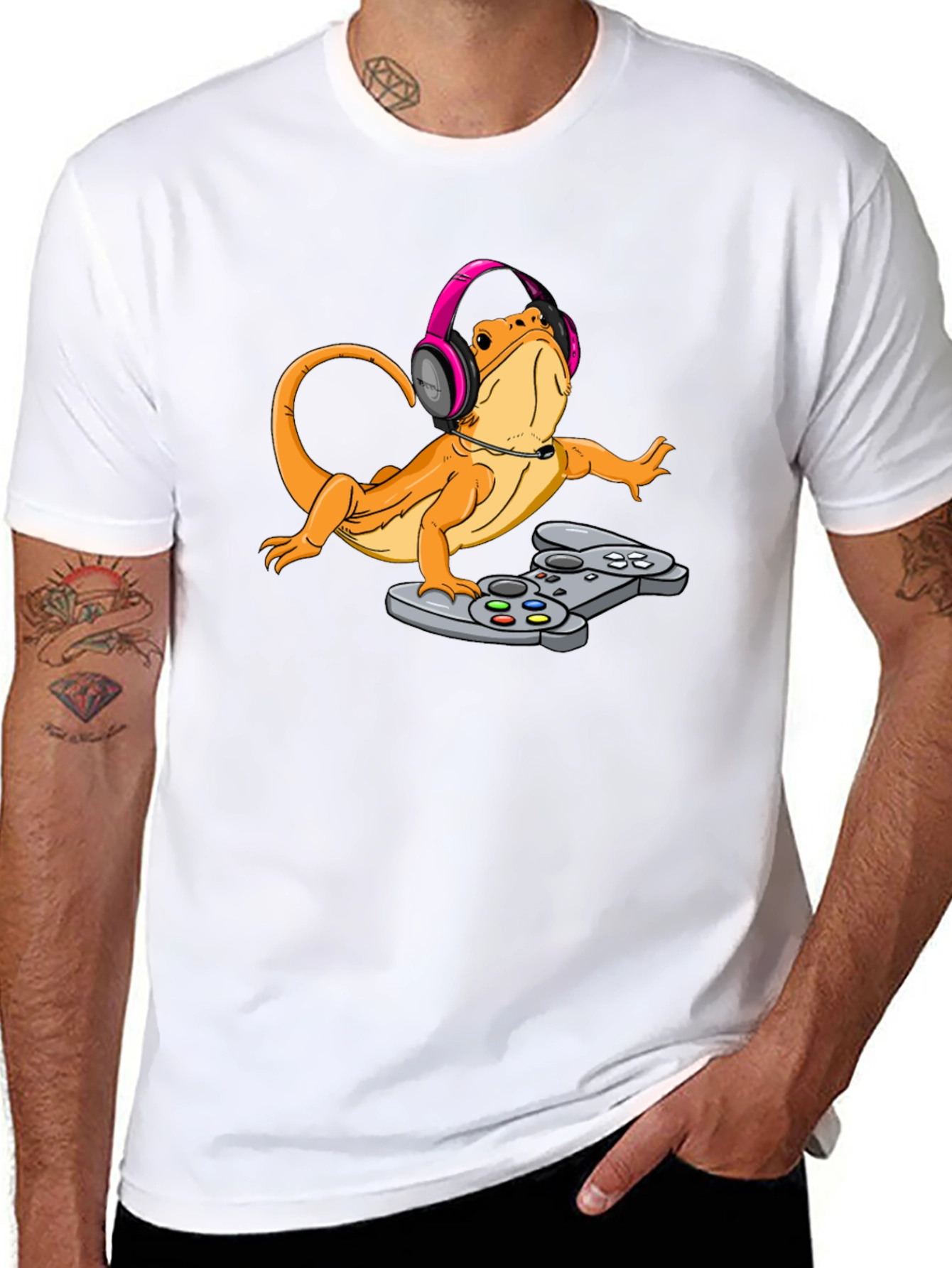 Gamer Lizard Graphic Tee