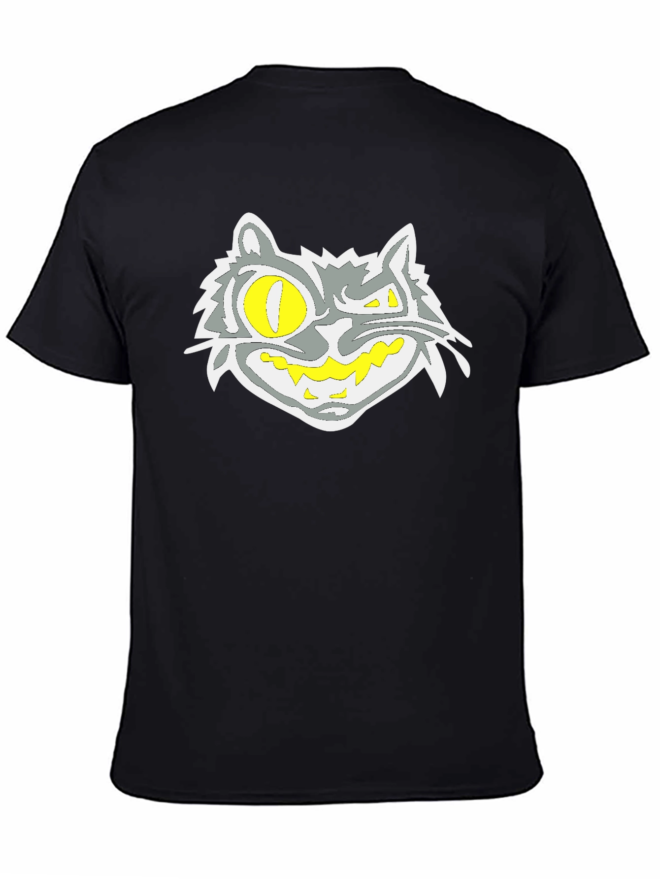 Grinning Cat Graphic Black Tee