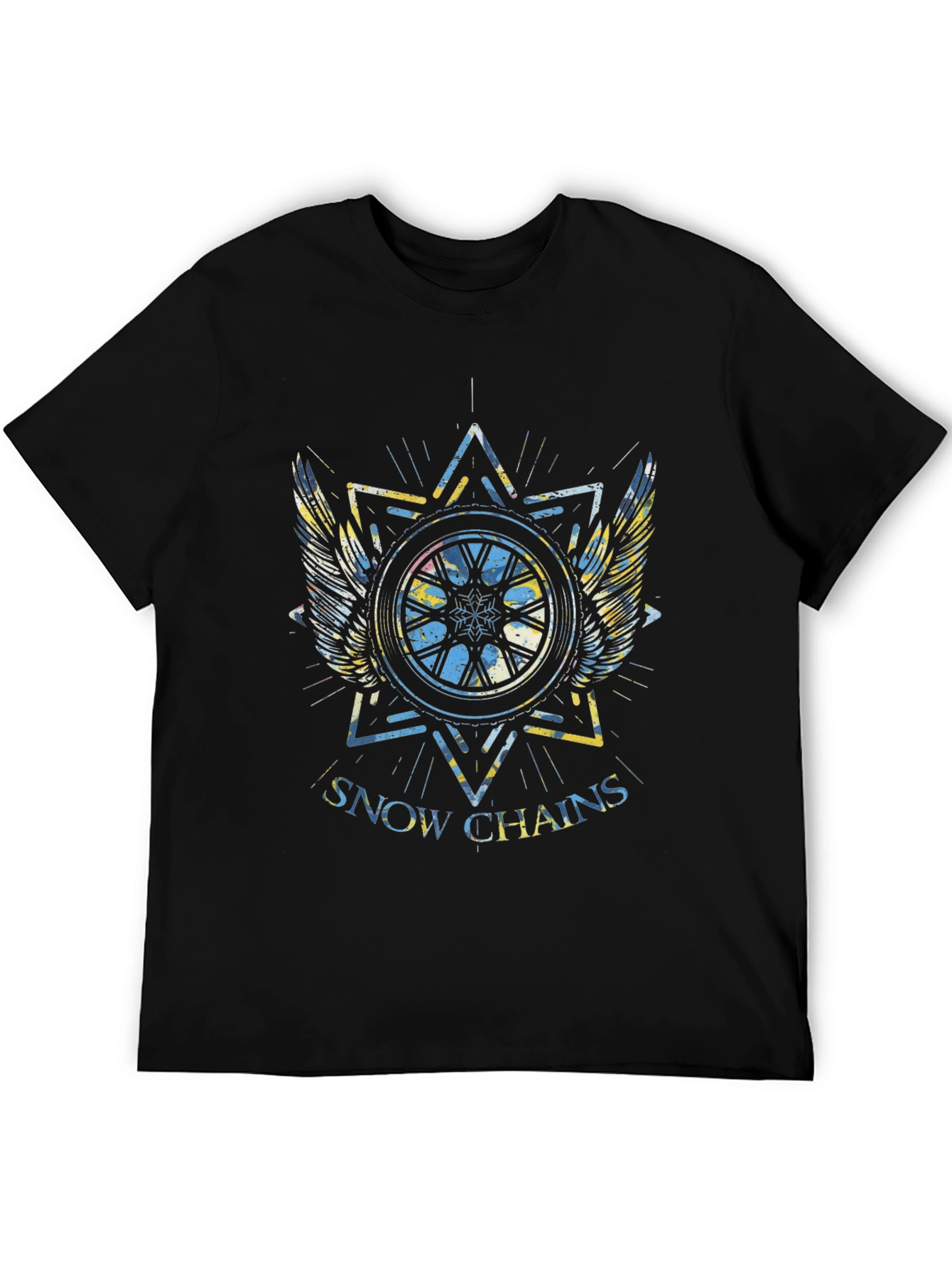 Snow Chains Graphic T-Shirt - Black