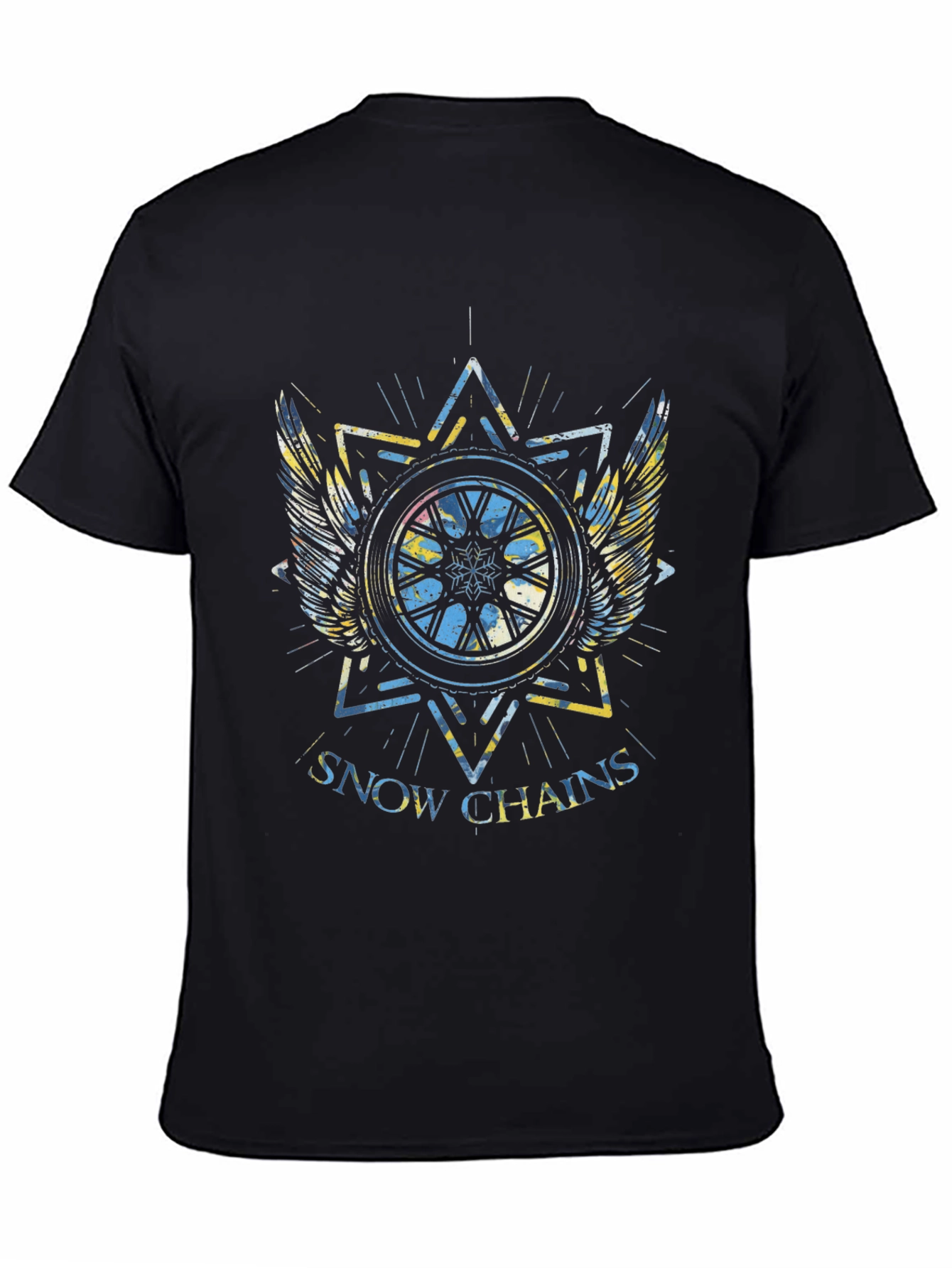 Snow Chains Graphic T-Shirt - Black