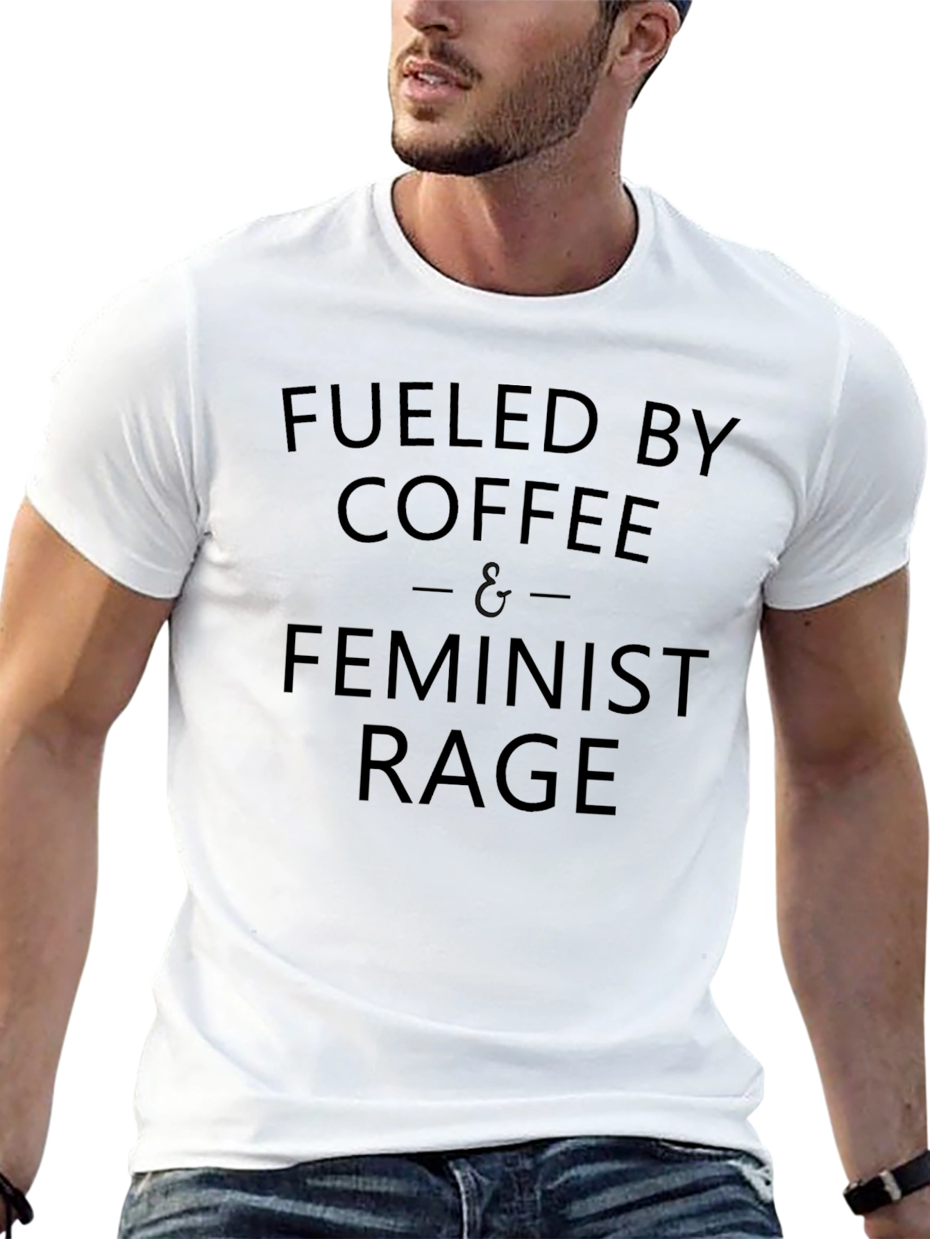 Fueled By Coffee & Feminist Rage Black T-Shirt