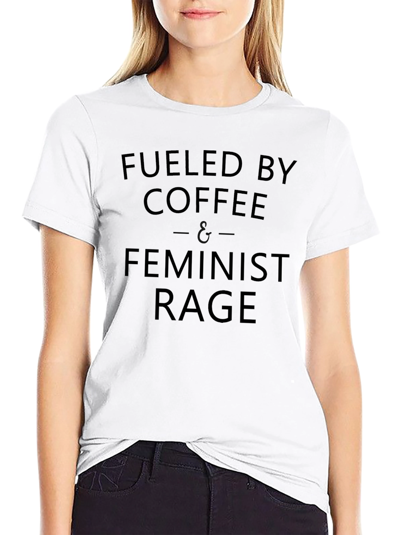 Fueled By Coffee & Feminist Rage Black T-Shirt