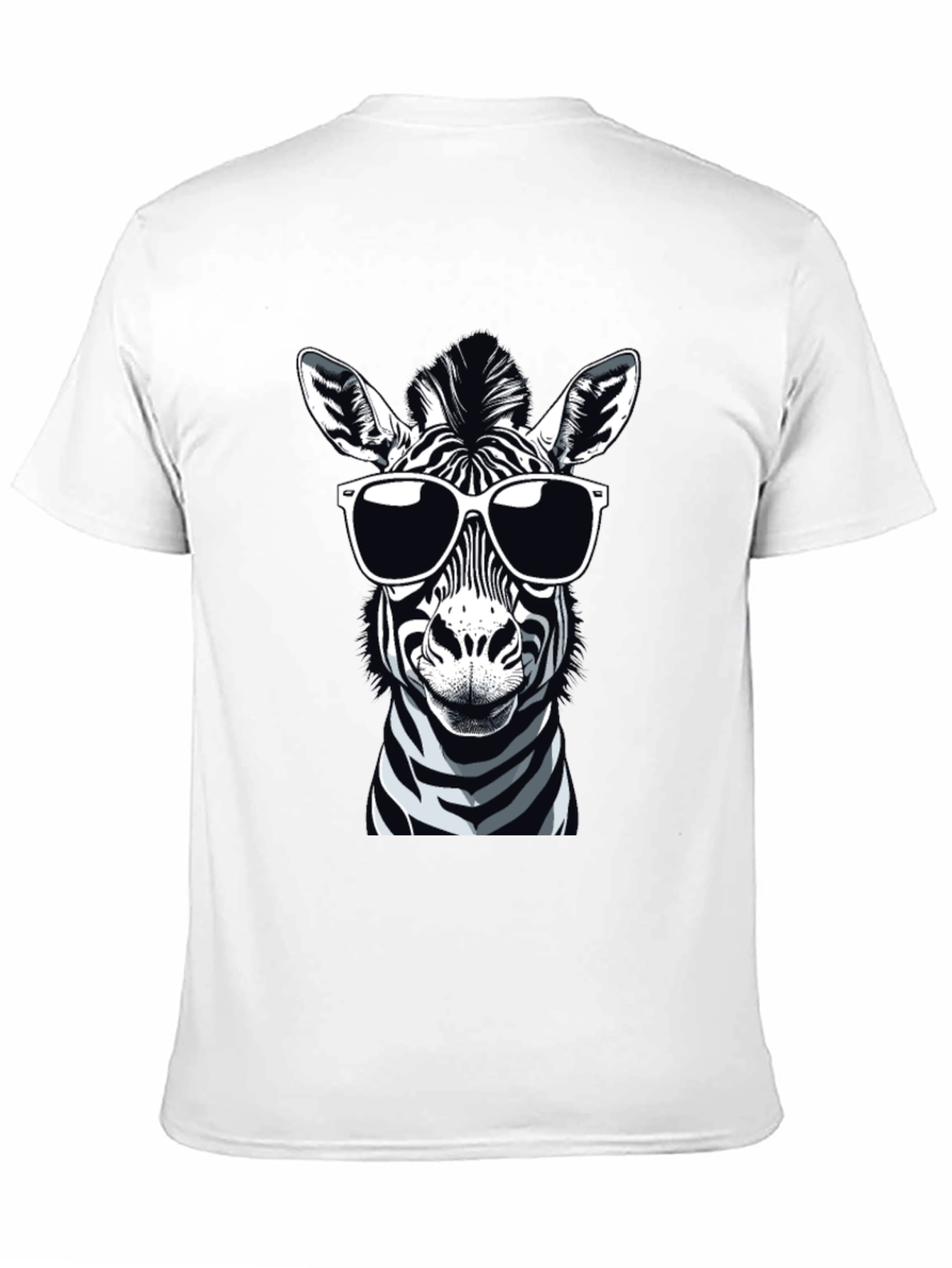 Cool Zebra Graphic Tee - Mens Black T-Shirt