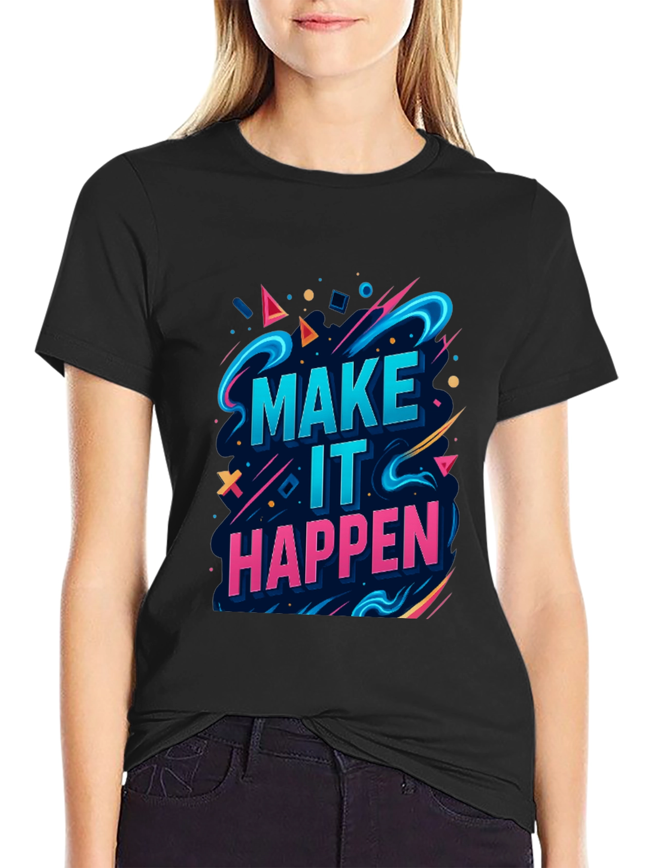 Motivational Graphic Tee - Make It Happen