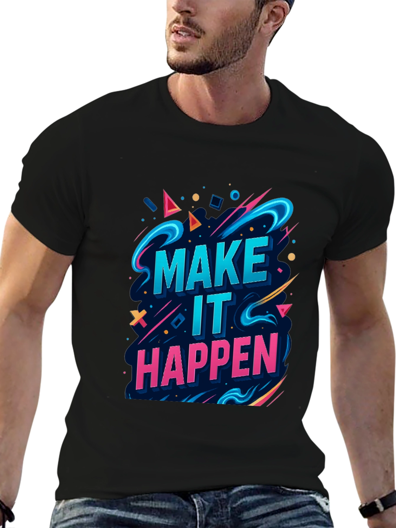 Motivational Graphic Tee - Make It Happen