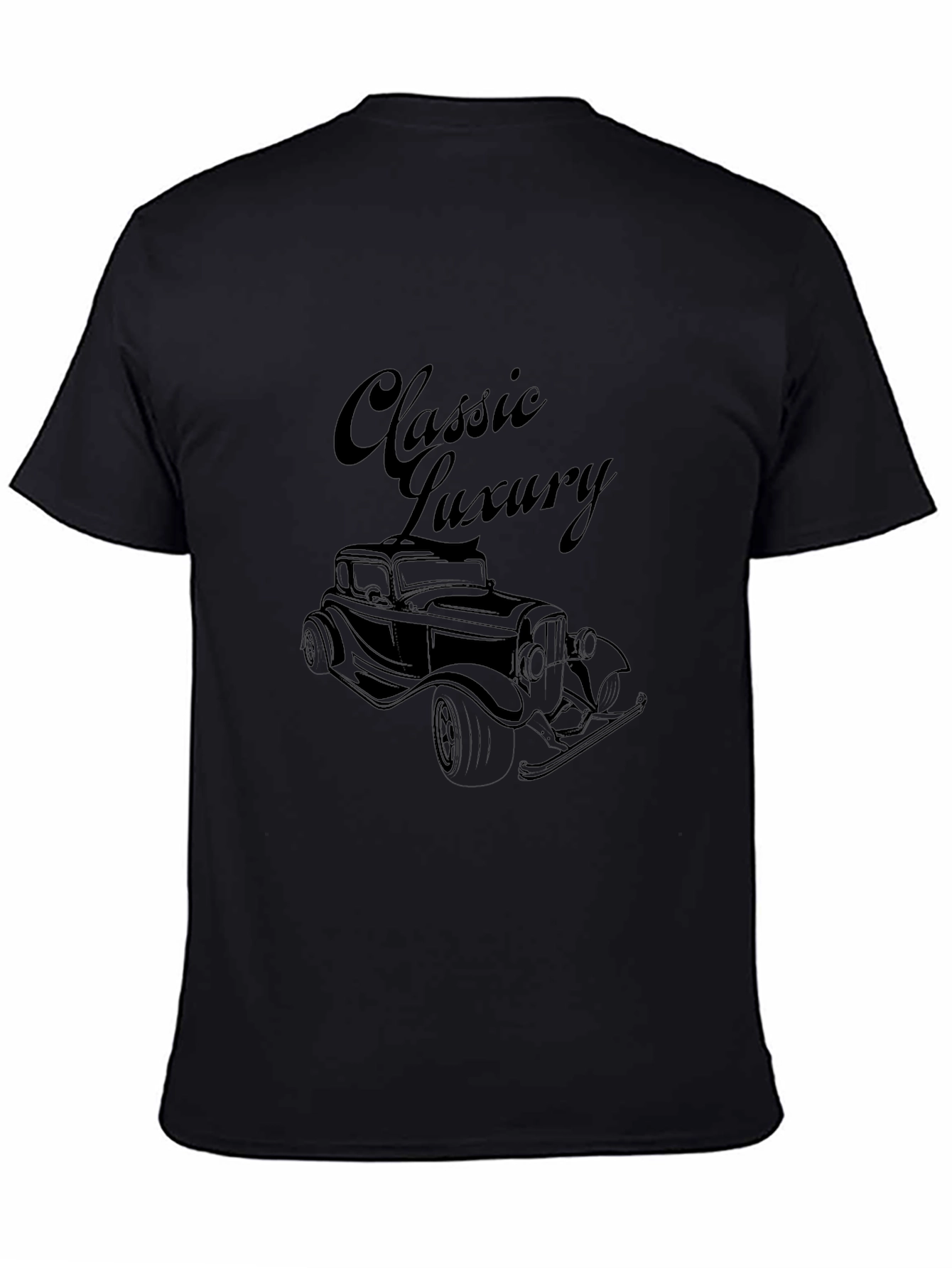 Classic Luxury Car Graphic Tee - Mens Black T-Shirt