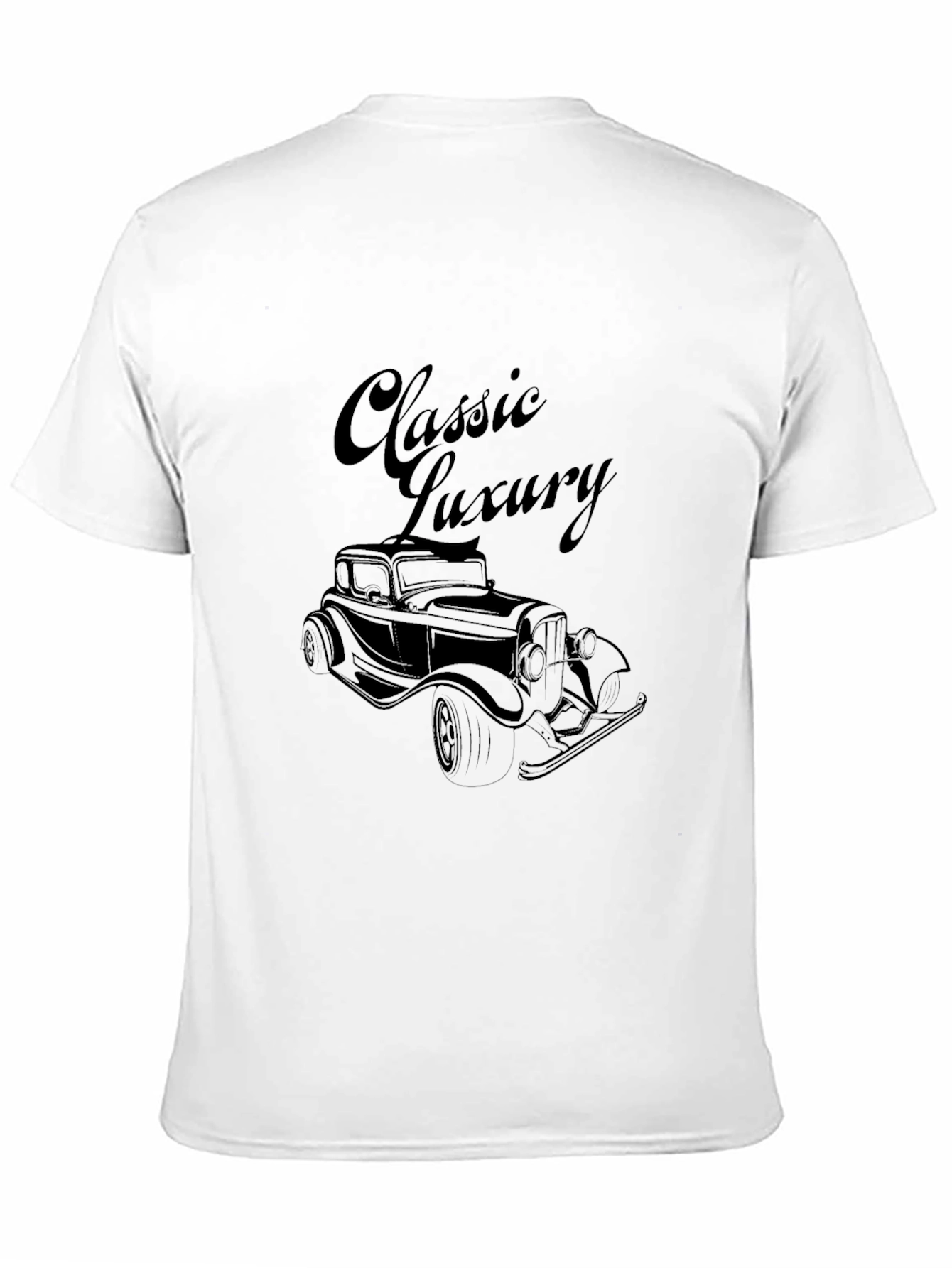 Classic Luxury Car Graphic Tee - Mens Black T-Shirt