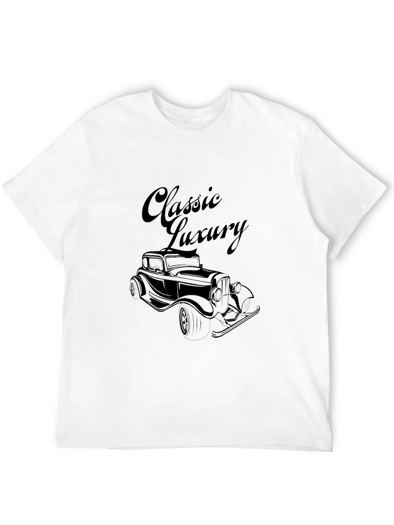 Classic Luxury Car Graphic Tee - Mens Black T-Shirt