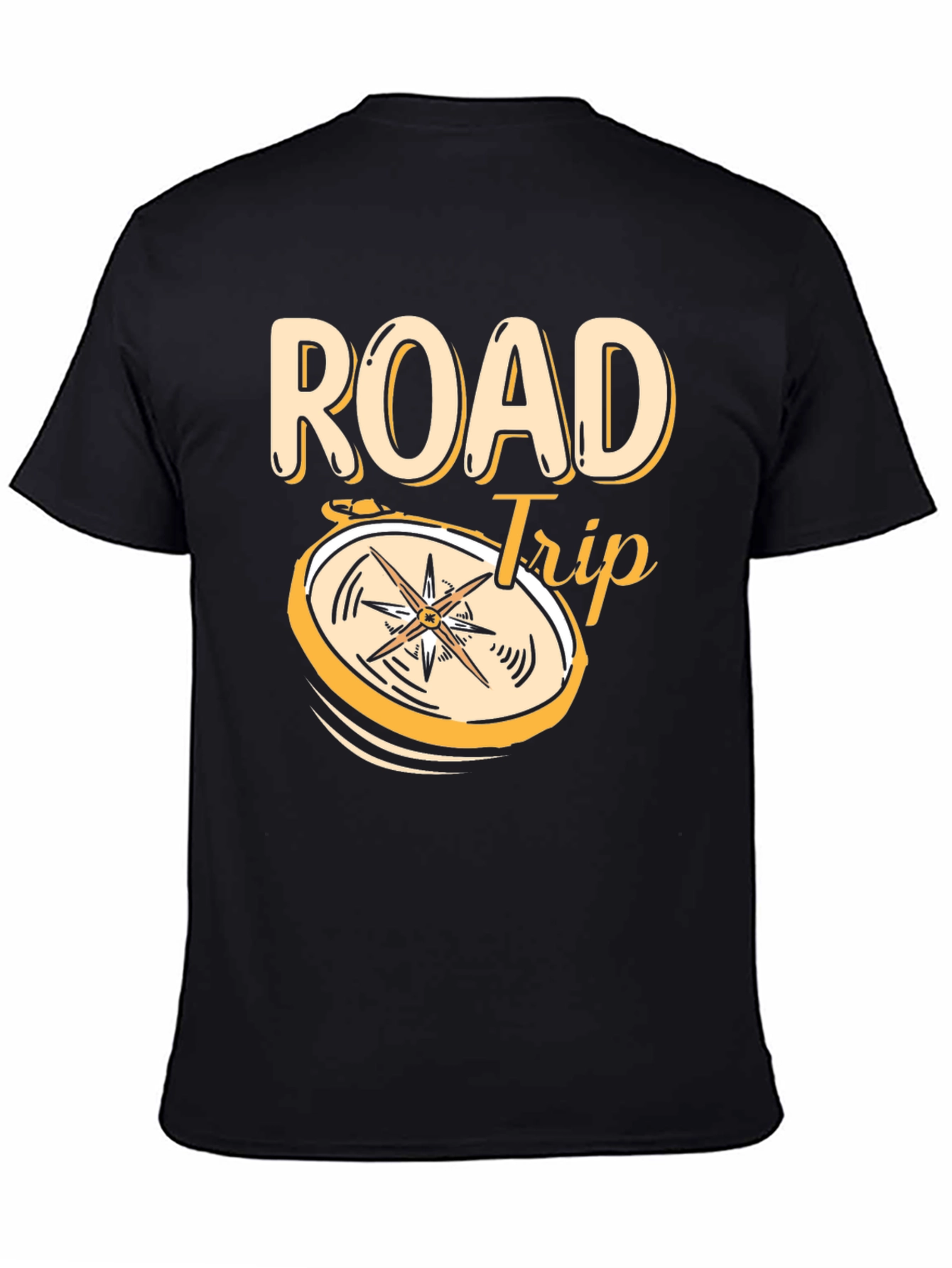 Road Trip Compass Graphic Tee - Black
