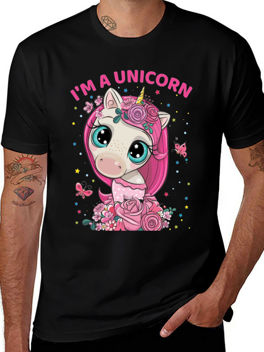 Im A Unicorn Graphic T-Shirt - Black