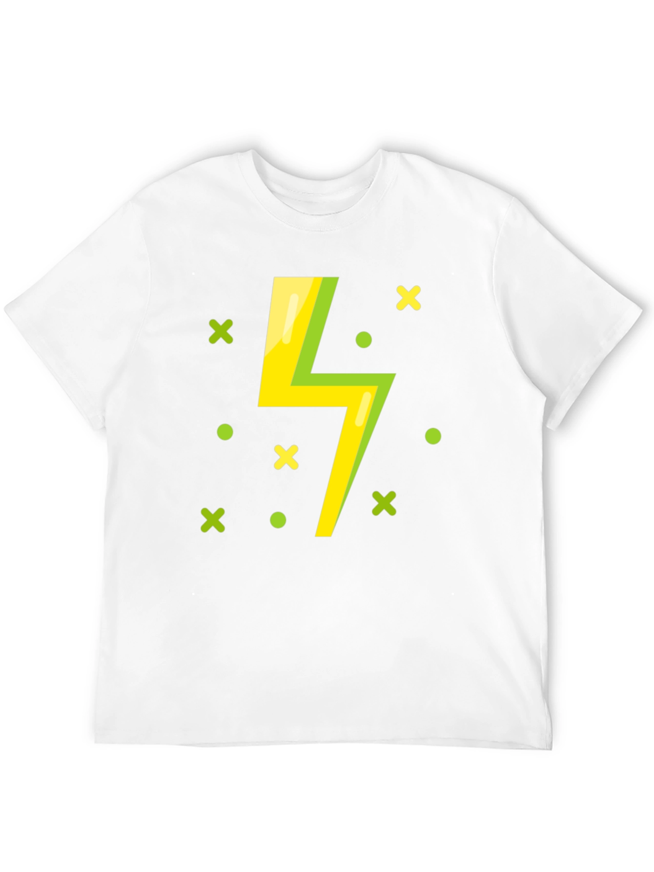 Lightning Bolt Graphic T-Shirt - Black Cotton Tee