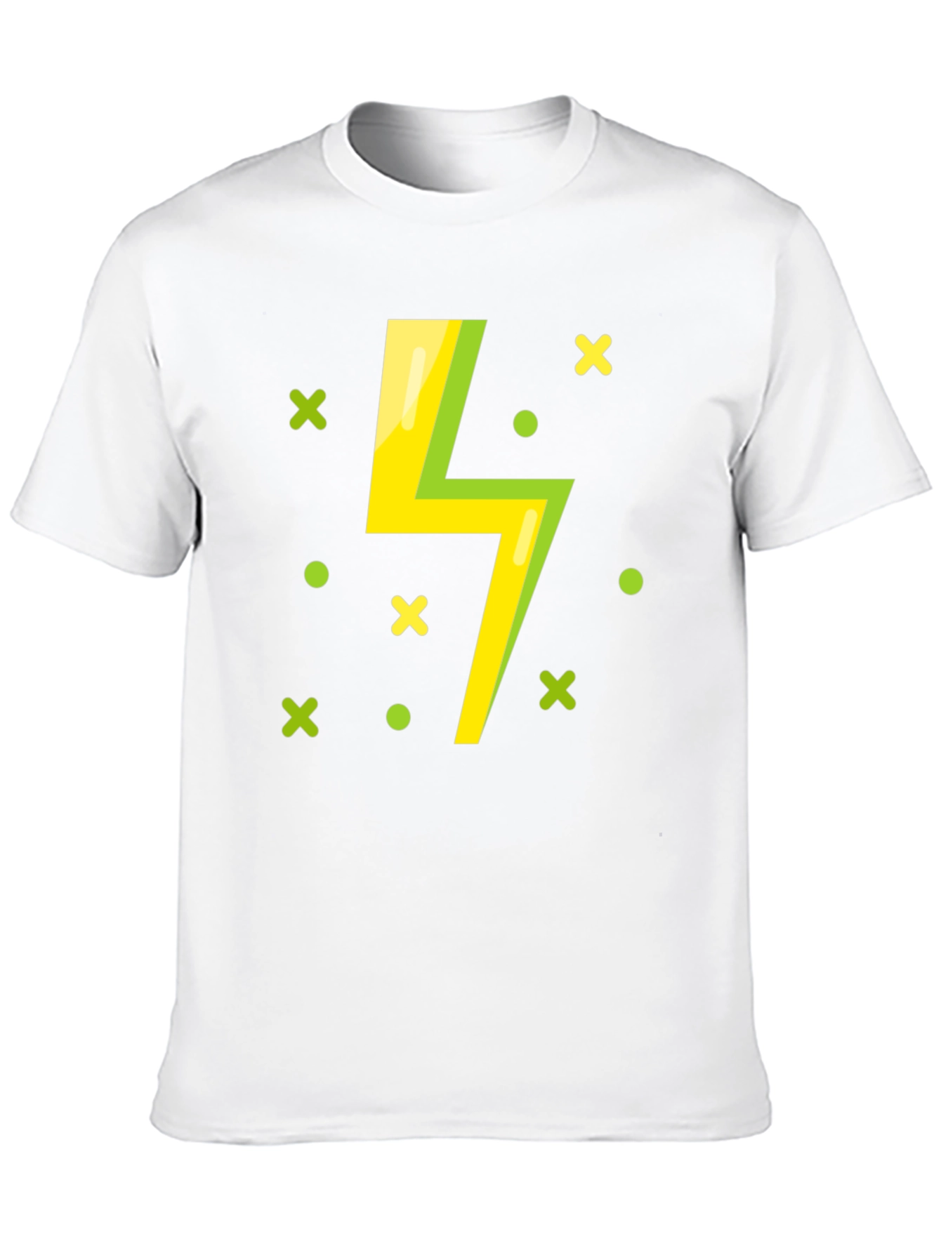 Lightning Bolt Graphic T-Shirt - Black Cotton Tee