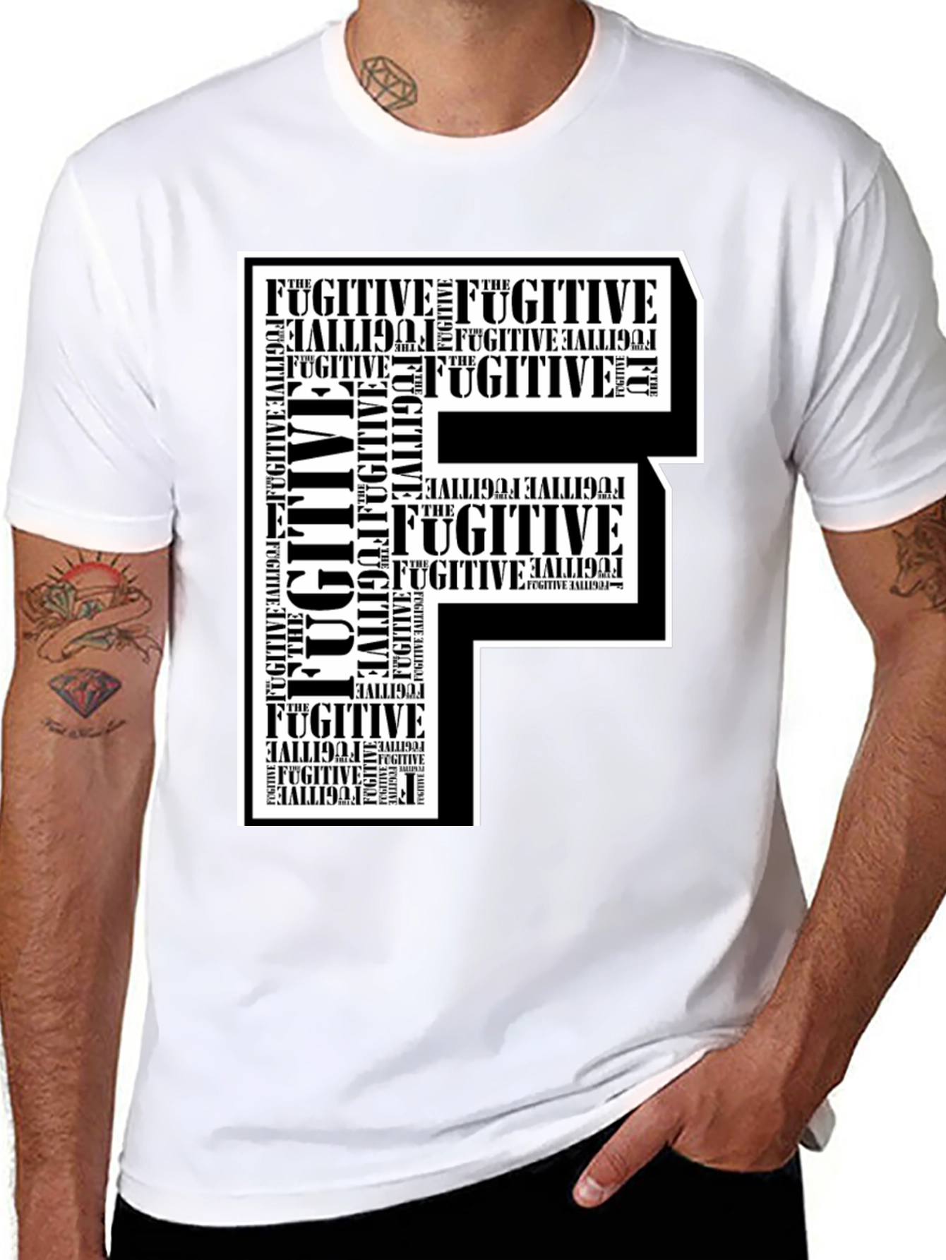 Fugitive F Graphic Print T-Shirt