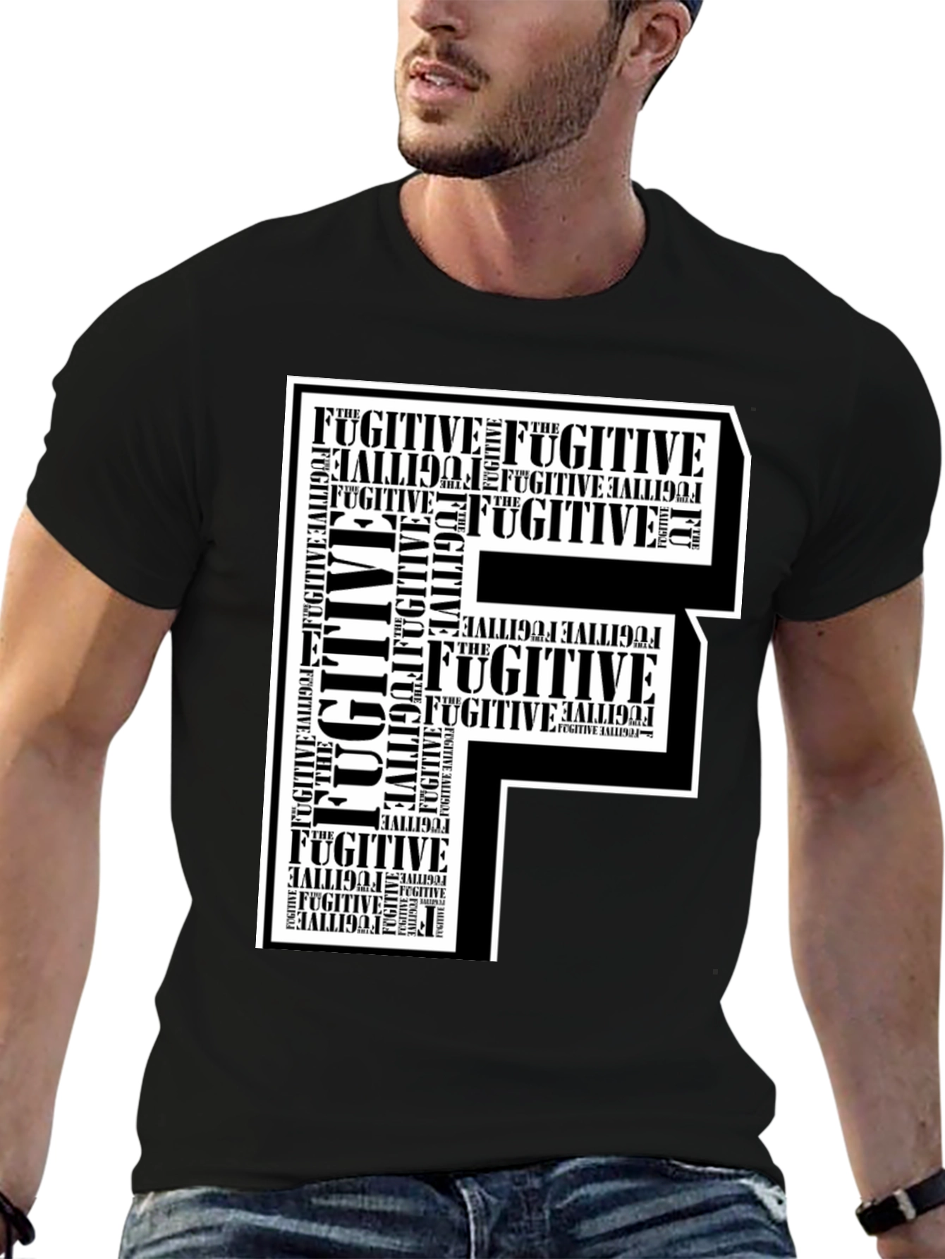 Fugitive F Graphic Print T-Shirt
