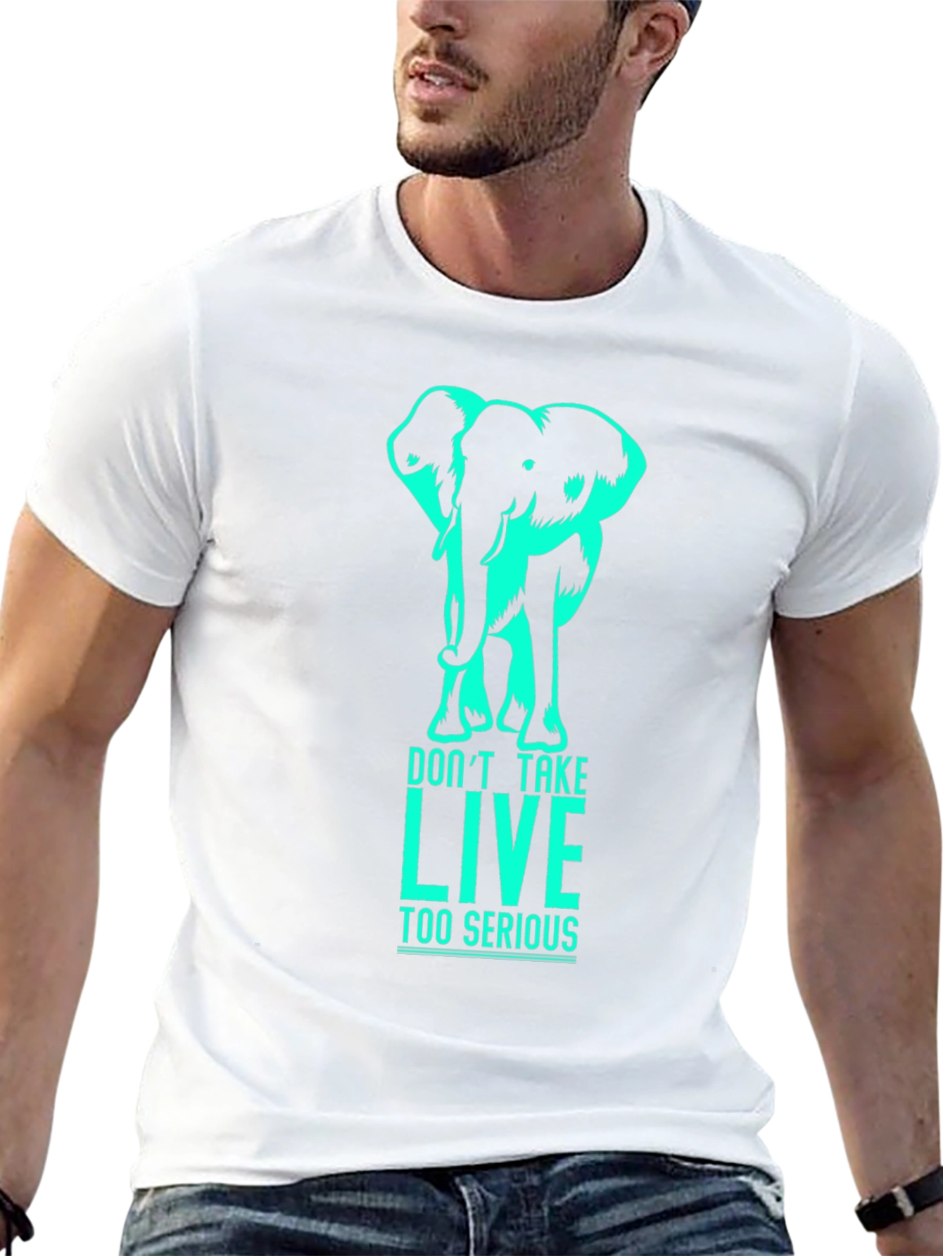 Elephant Graphic T-Shirt - Dont Take LIVE Too Serious