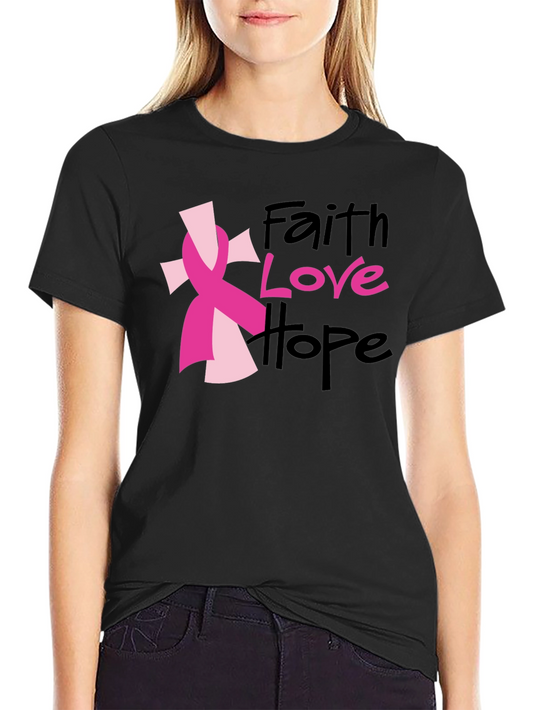 Faith Love Hope Ribbon T-Shirt