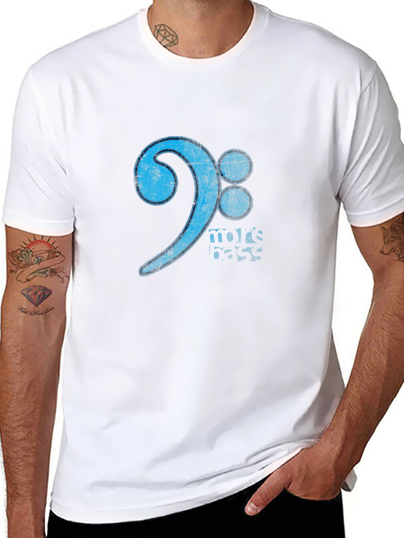 More Bass Clef Black Graphic Tee