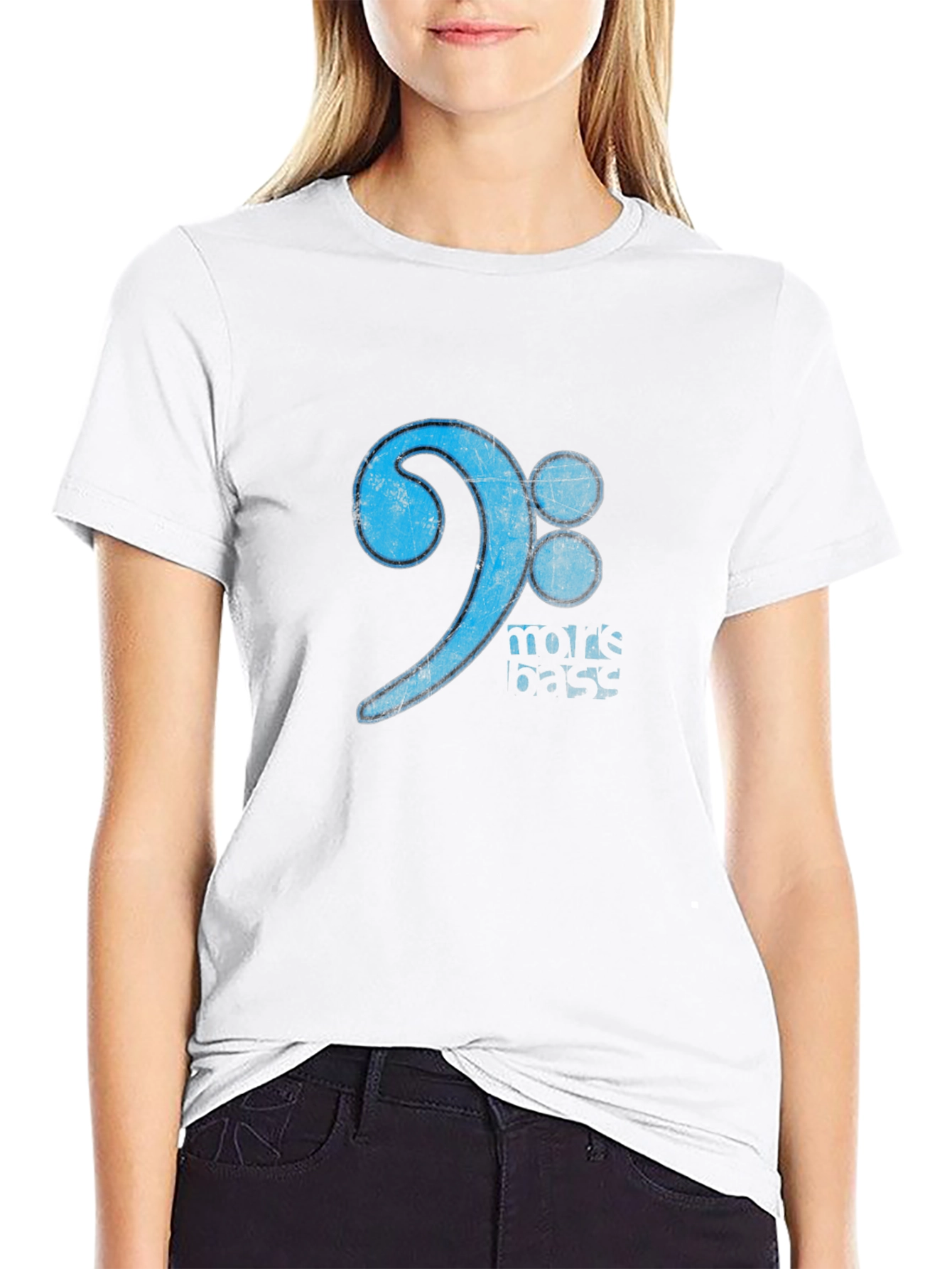 More Bass Clef Black Graphic Tee