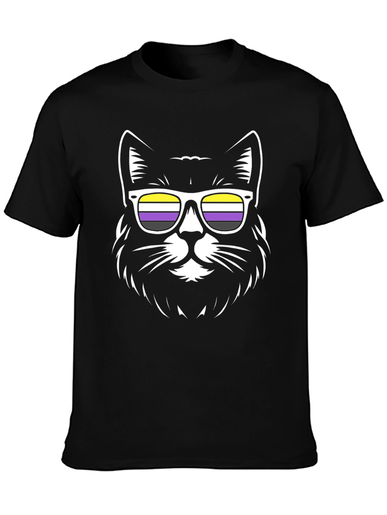 Non-Binary Cat T-Shirt - NB Pride