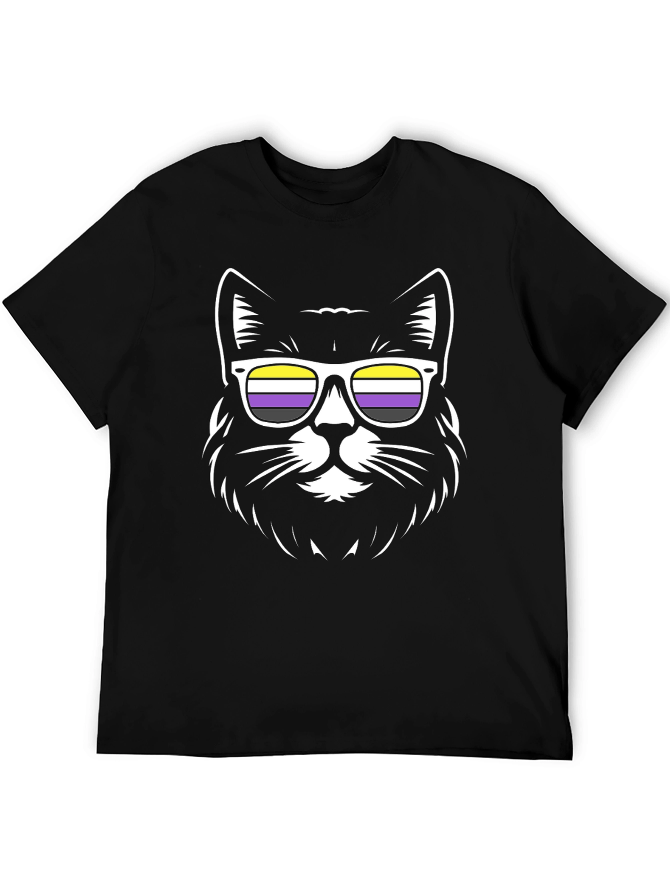 Non-Binary Cat T-Shirt - NB Pride