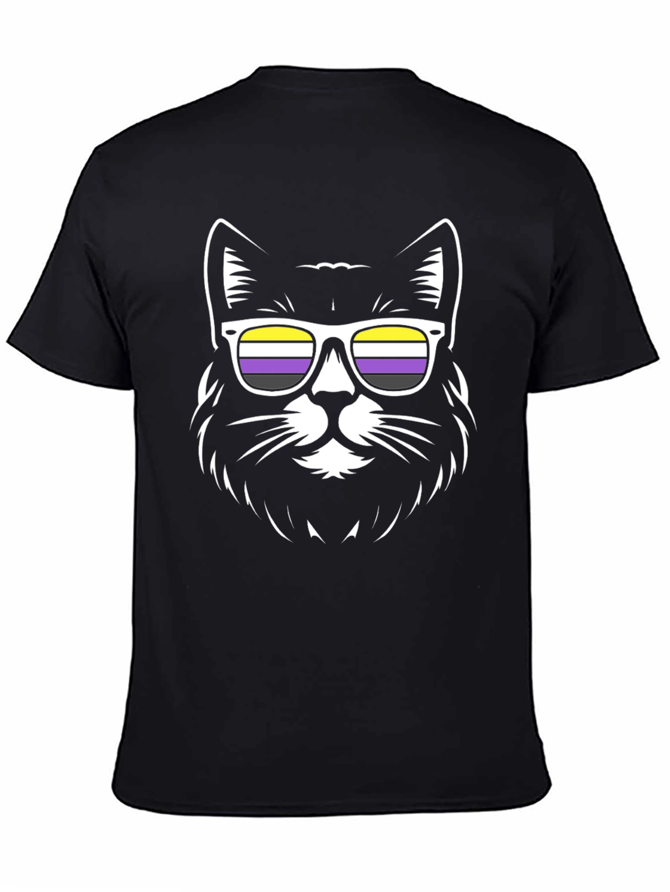 Non-Binary Cat T-Shirt - NB Pride