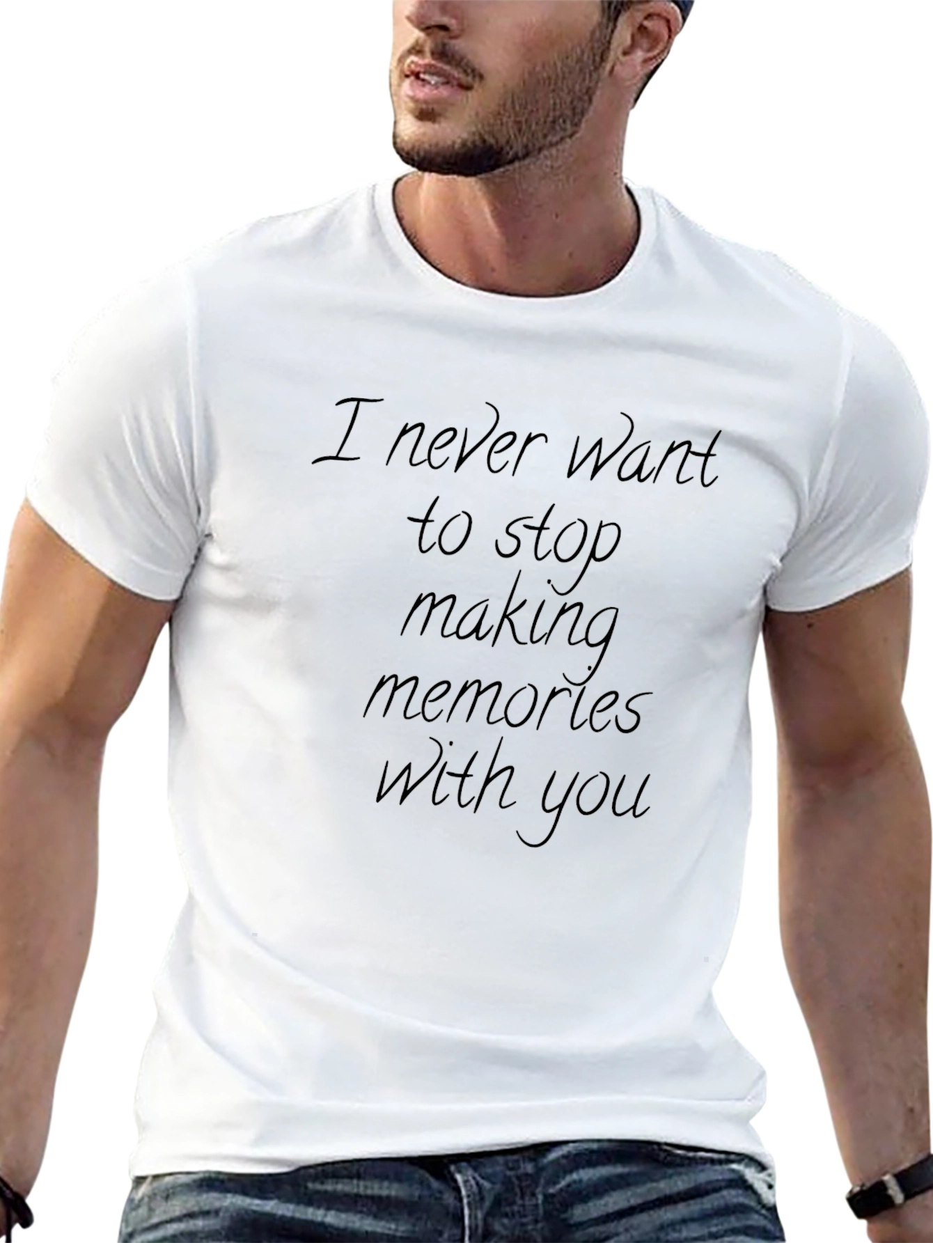 Memories with You Black Crew Neck T-Shirt