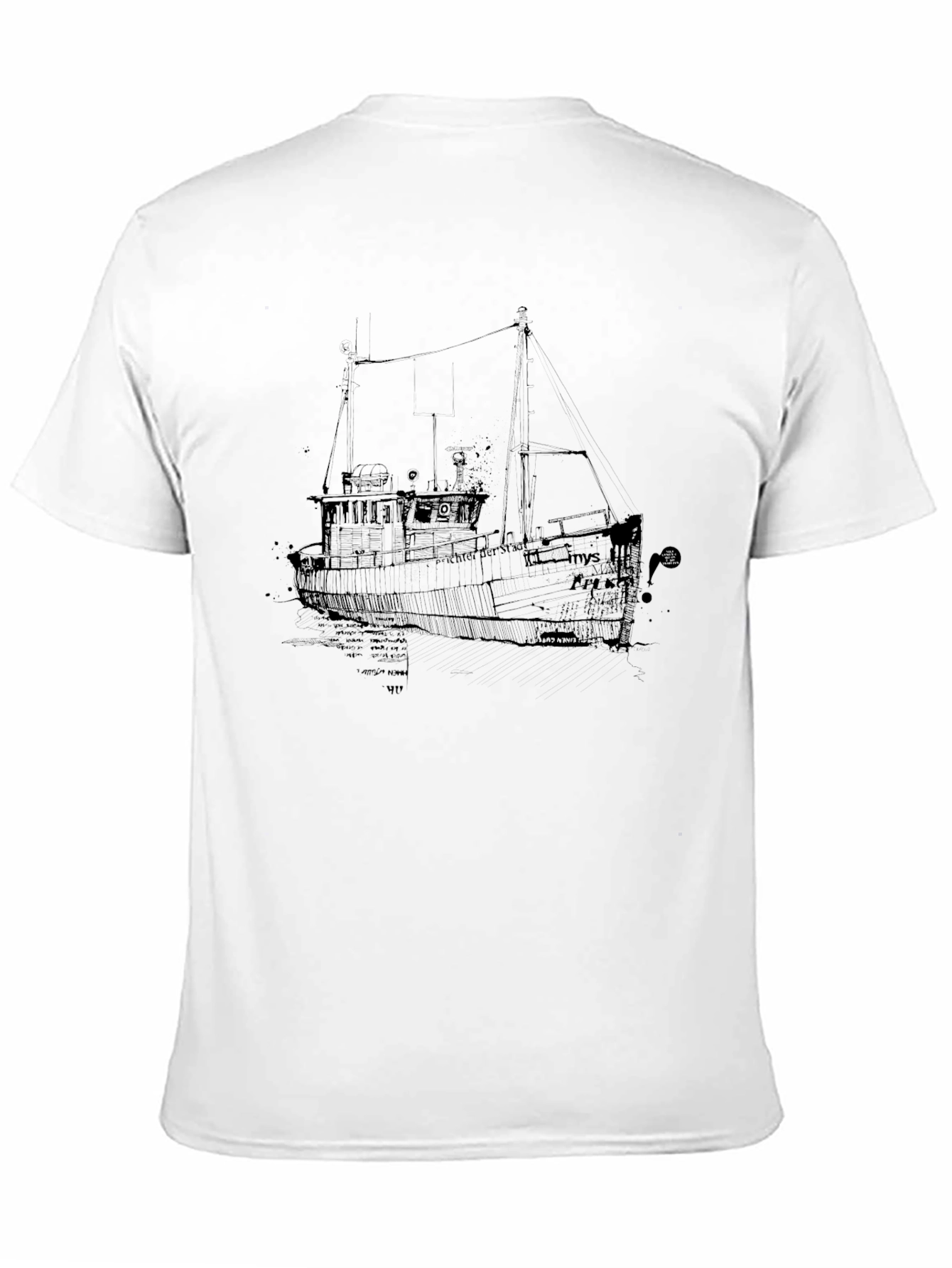 Black Boat Graphic Tee