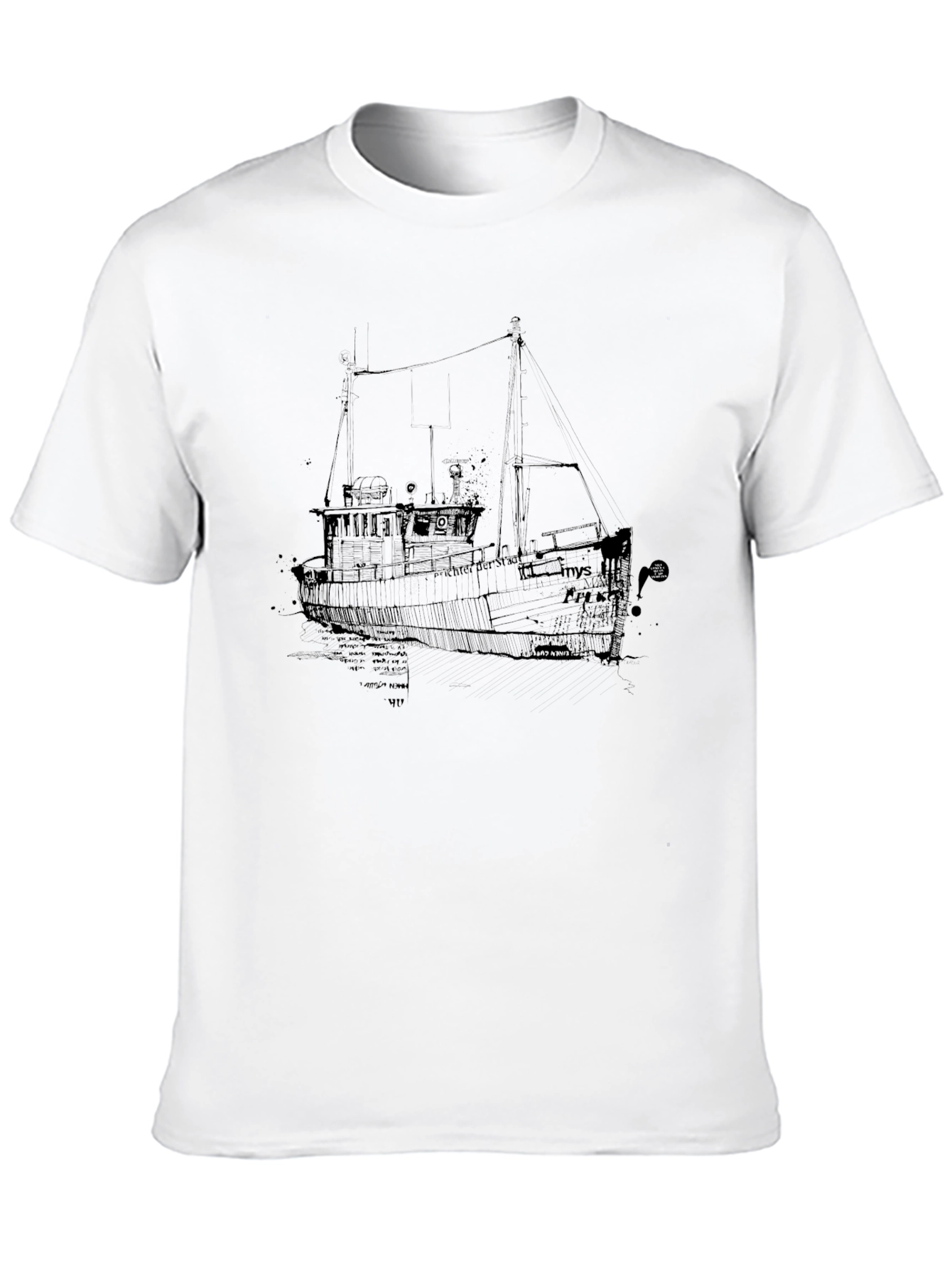 Black Boat Graphic Tee