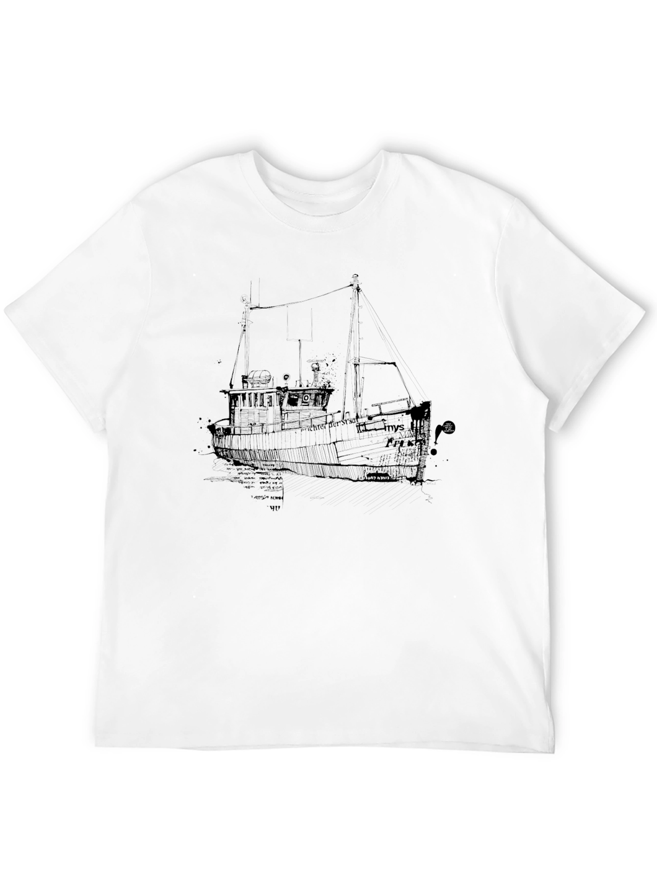 Black Boat Graphic Tee