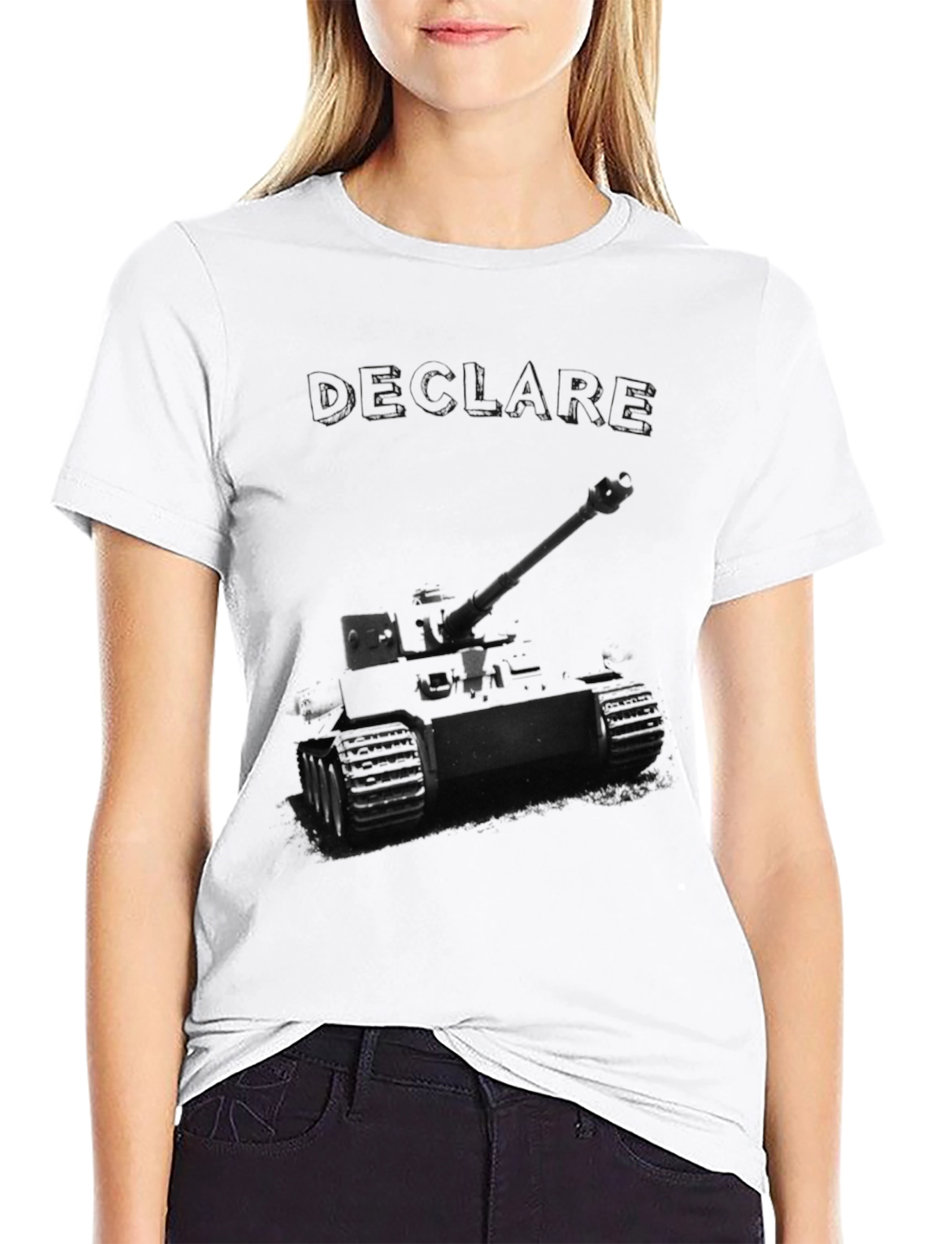 Tiger Tank Graphic T-Shirt - Black