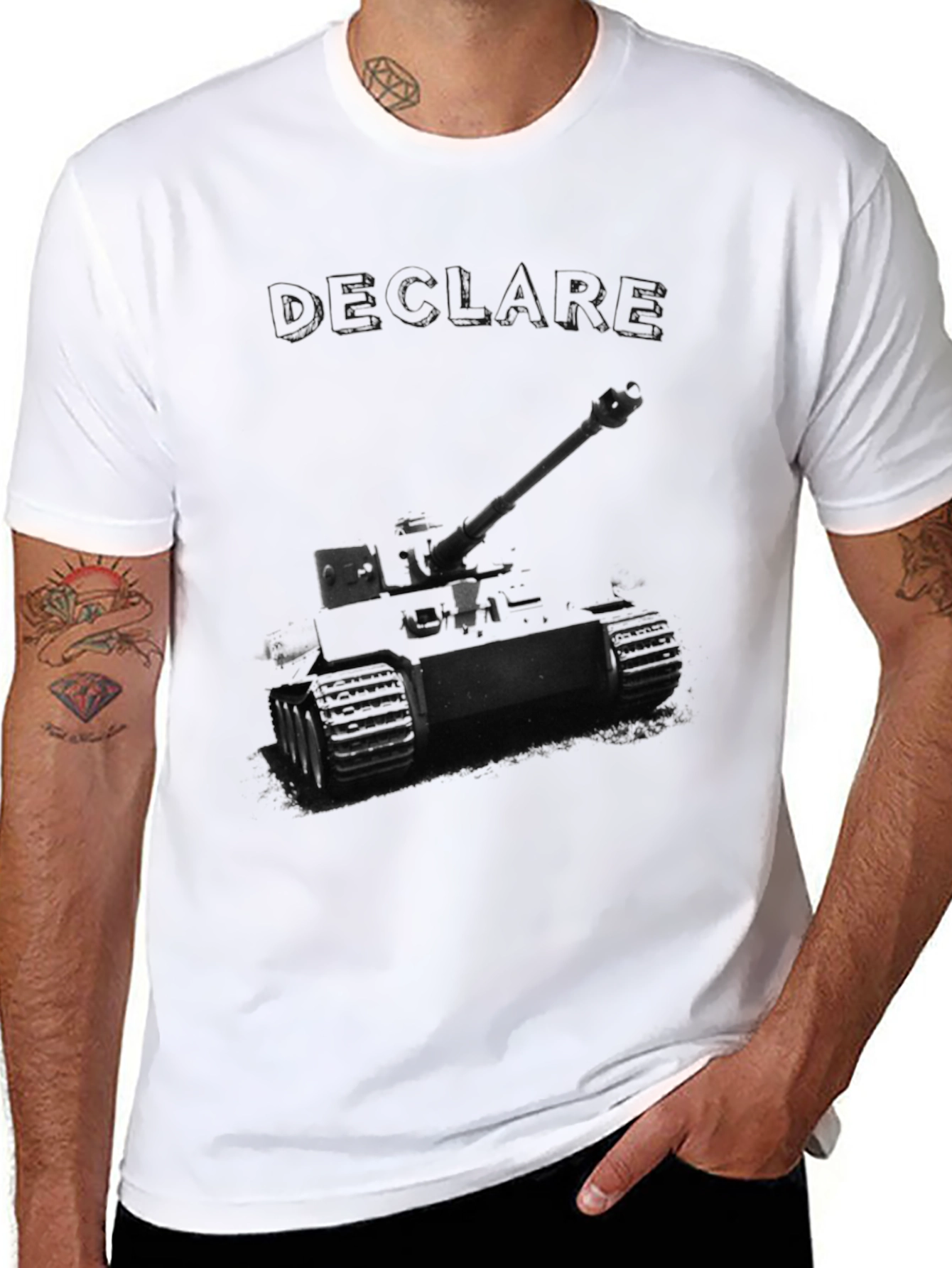 Tiger Tank Graphic T-Shirt - Black