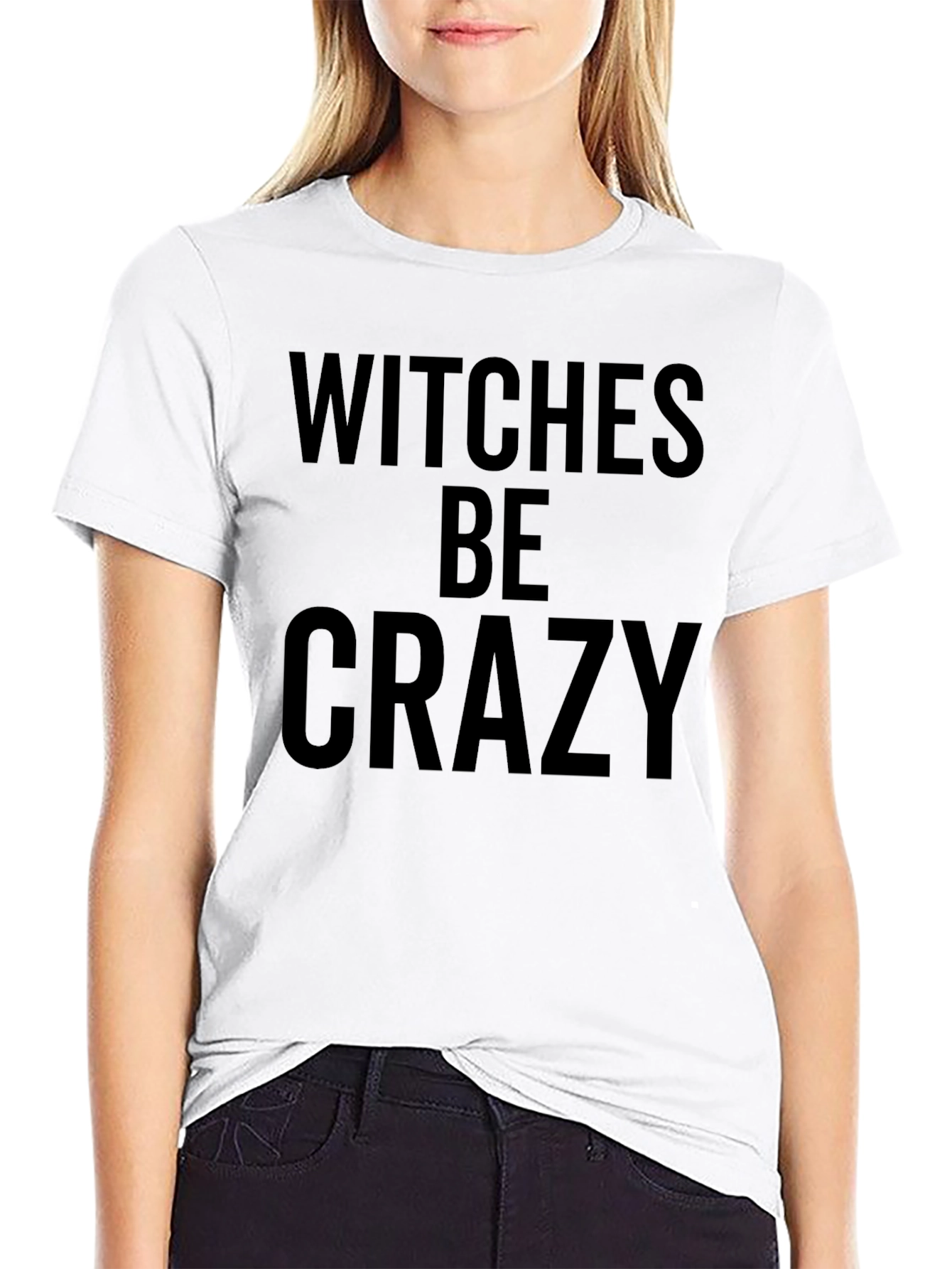 Witches Be Crazy Black Graphic T-Shirt