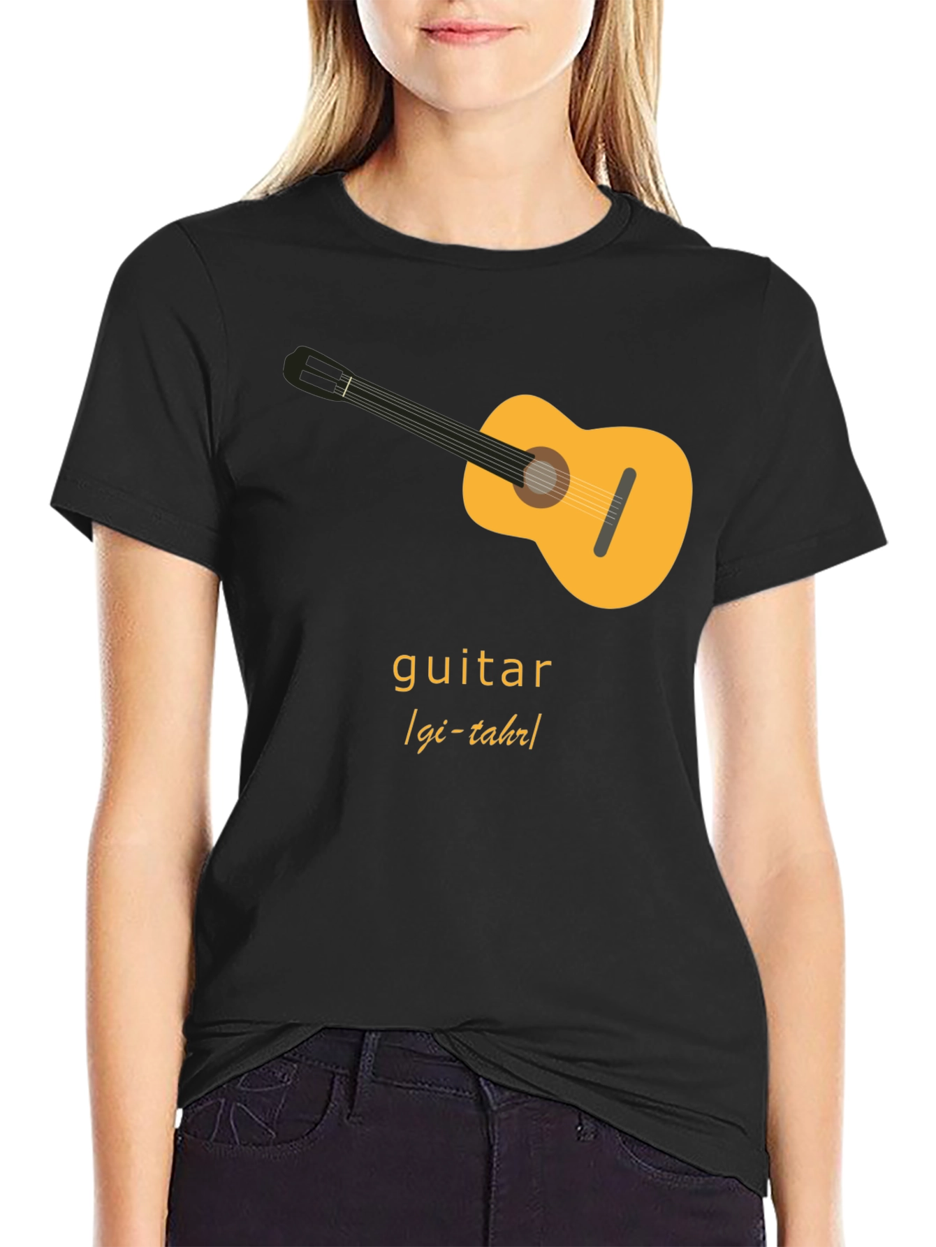 Guitar Graphic T-Shirt - Black