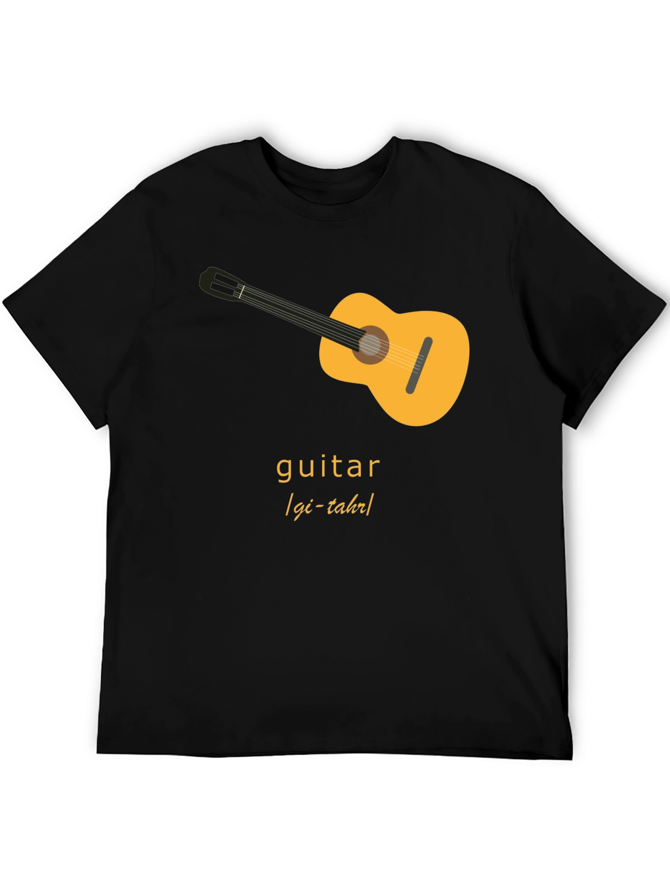 Guitar Graphic T-Shirt - Black