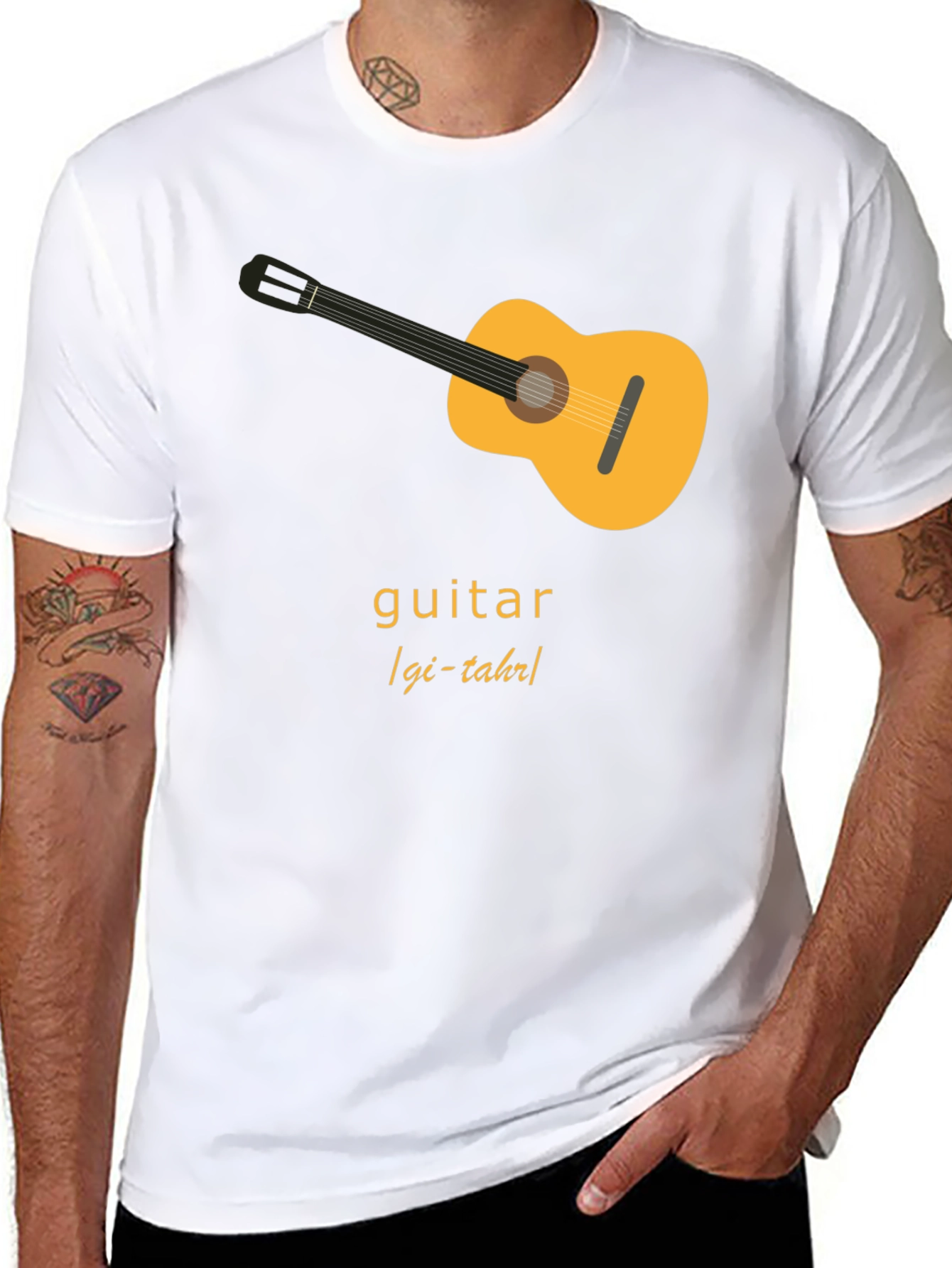 Guitar Graphic T-Shirt - Black