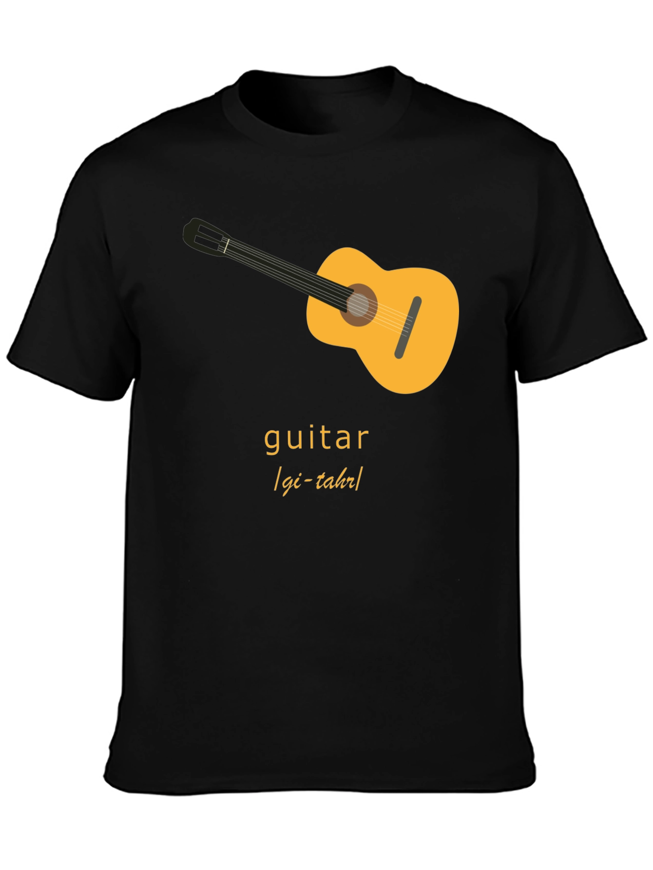 Guitar Graphic T-Shirt - Black