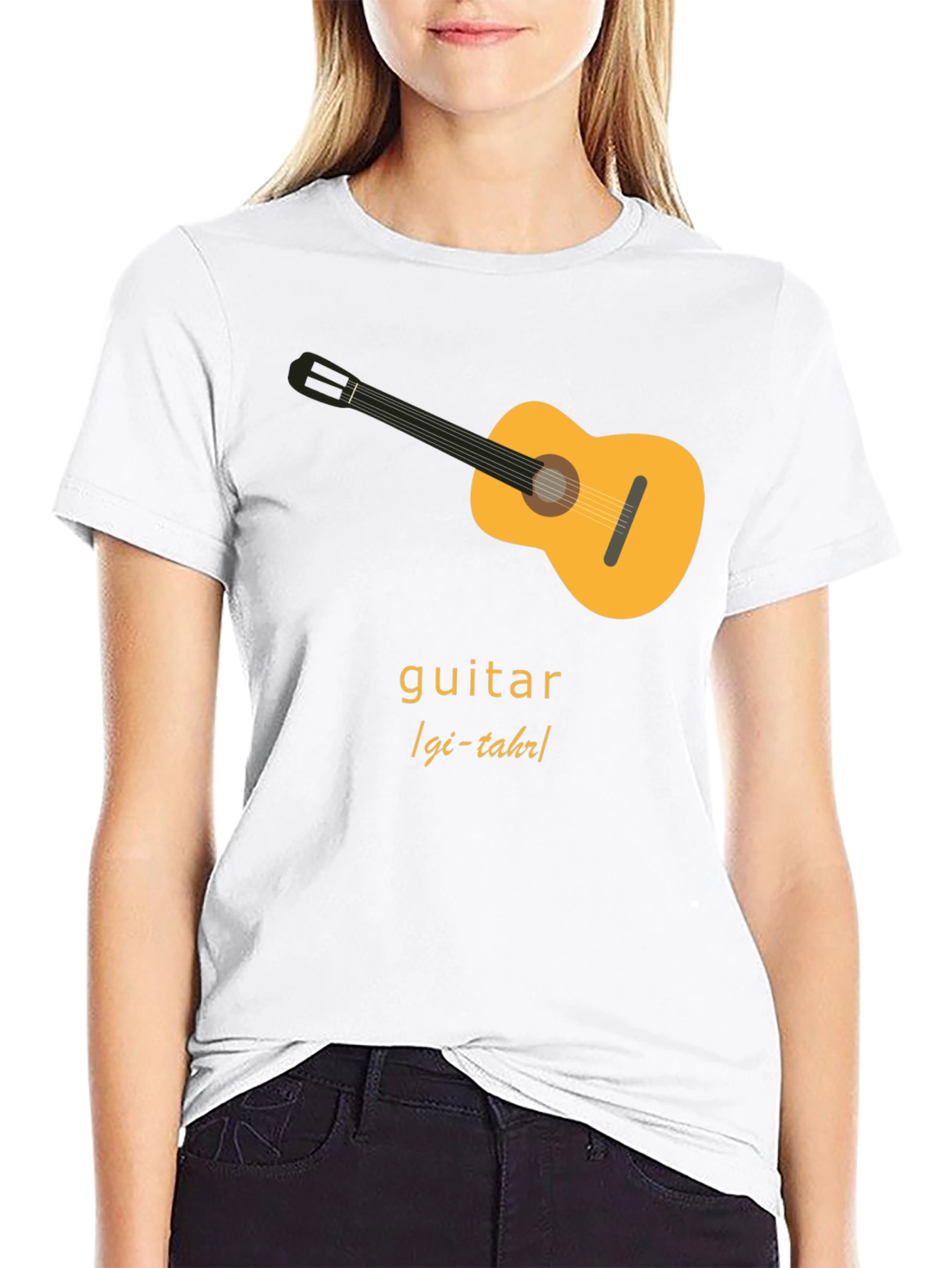 Guitar Graphic T-Shirt - Black