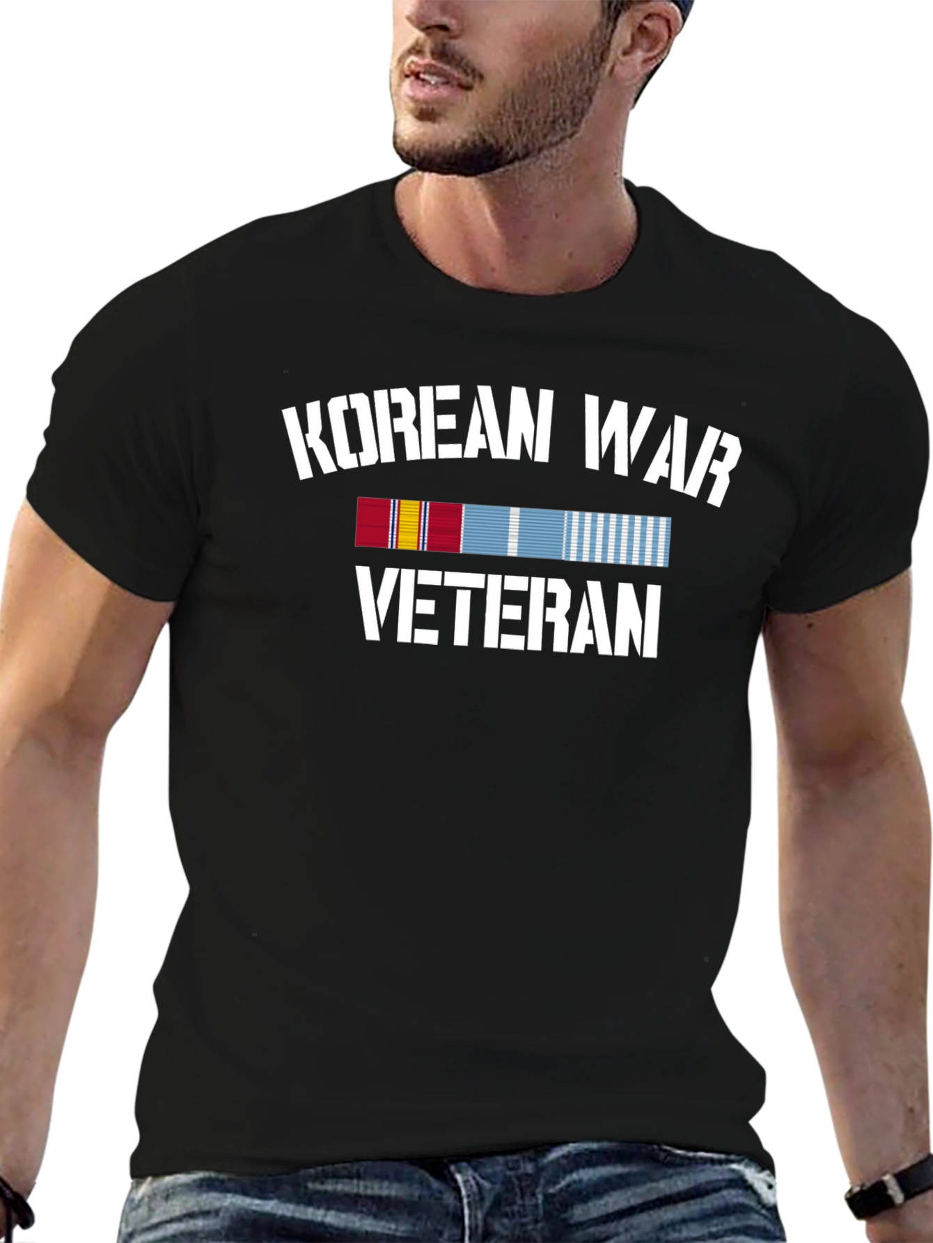 Korean War Veteran T-Shirt - Mens Black Tee